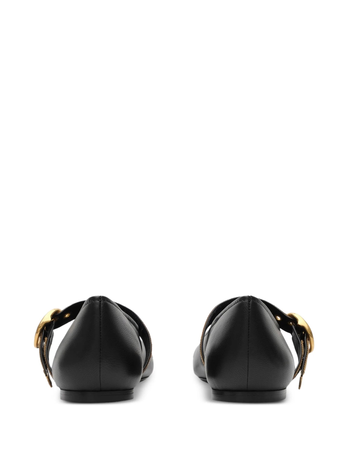 Check-strap leather Robin ballerinas