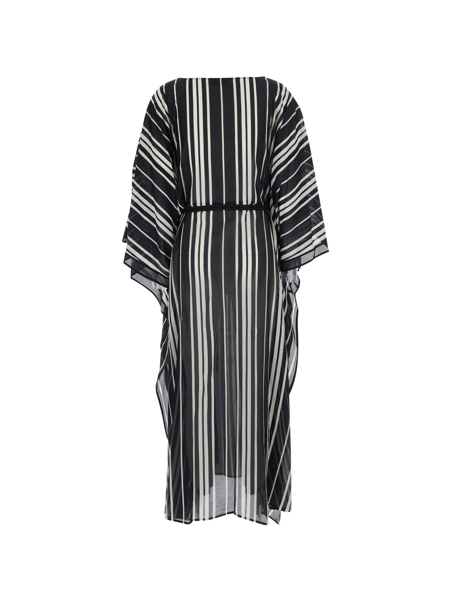 belted striped caftan
