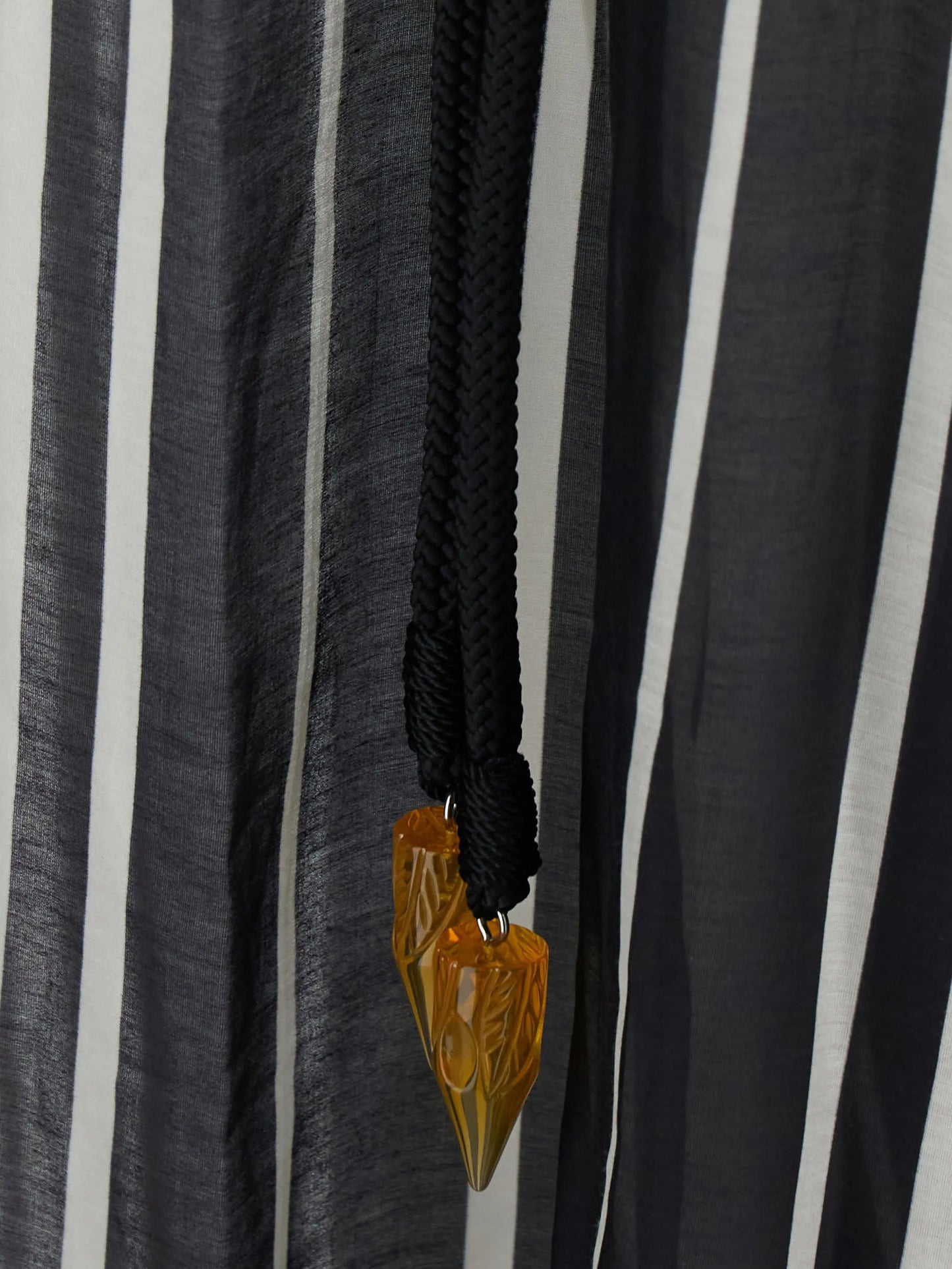 belted striped caftan