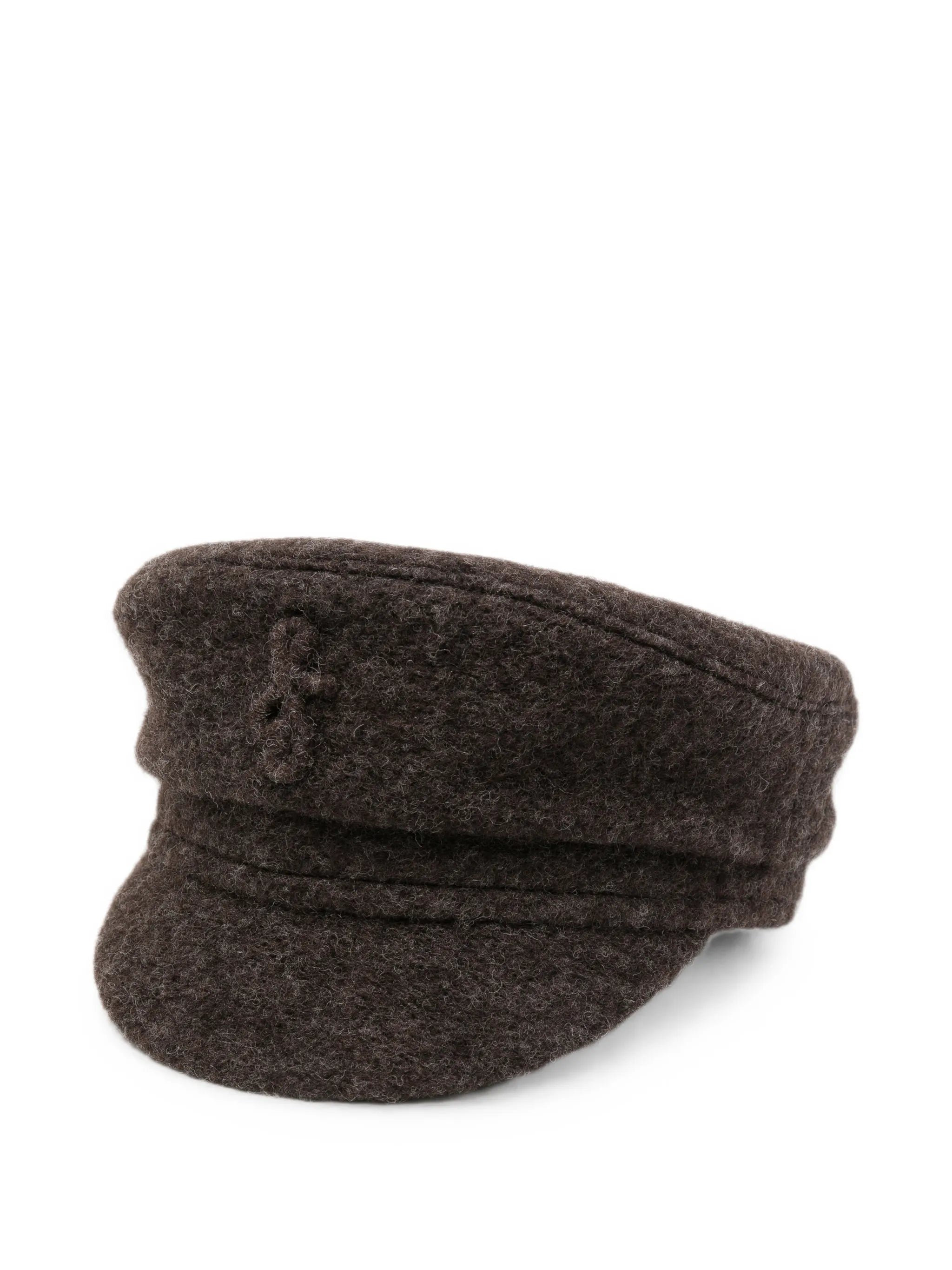 logo-embroidered baker boy hat