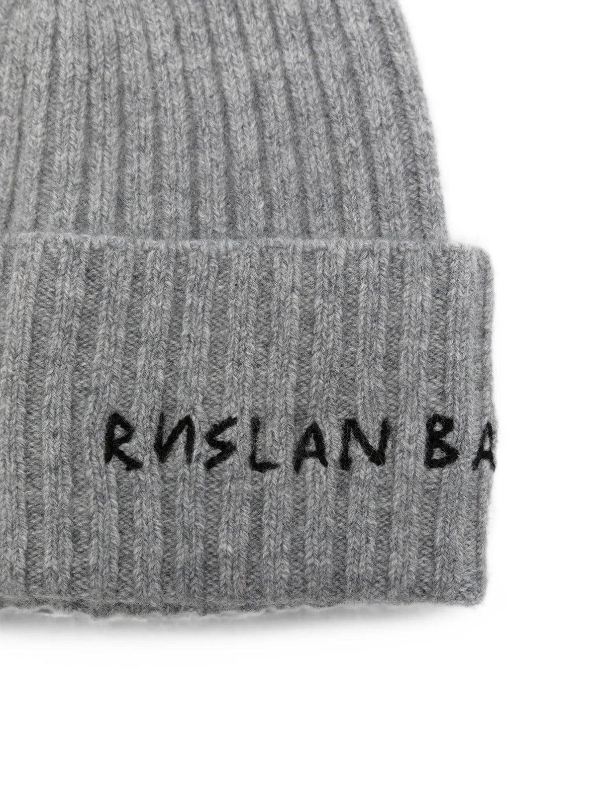 logo-embroidered ribbed beanie hat