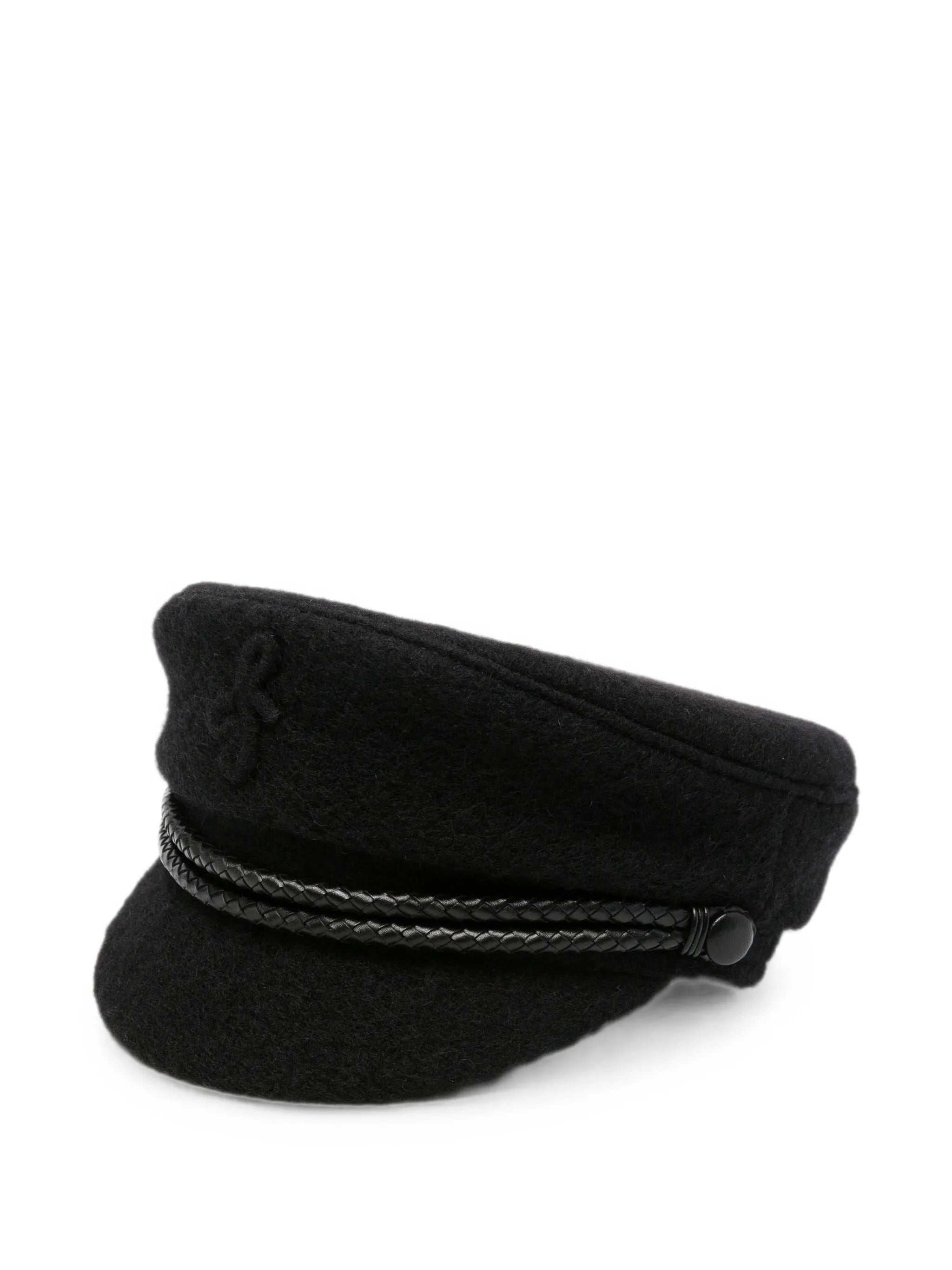 monogram-embellished hat