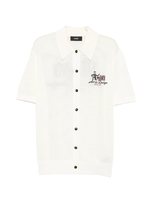 Studio logo-embroidered shirt
