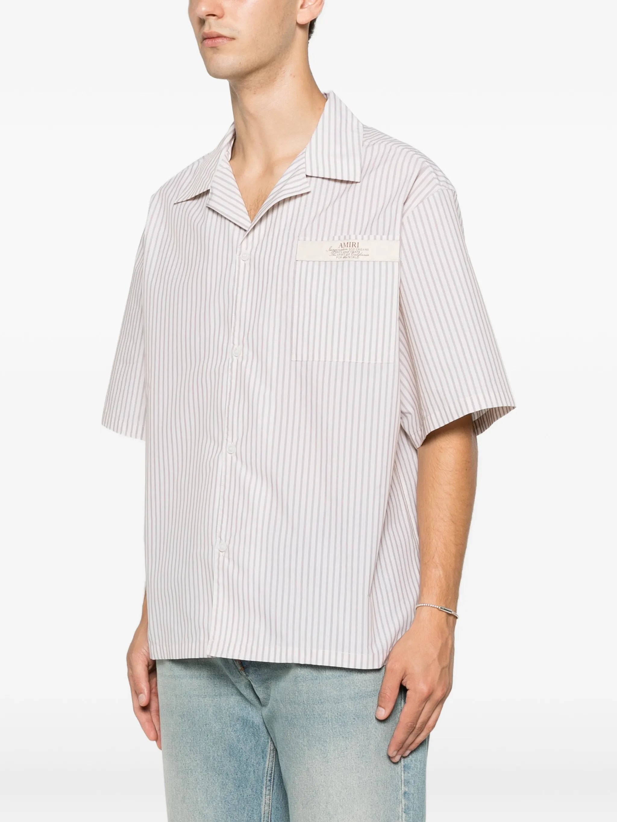 striped short-sleeve shirt
