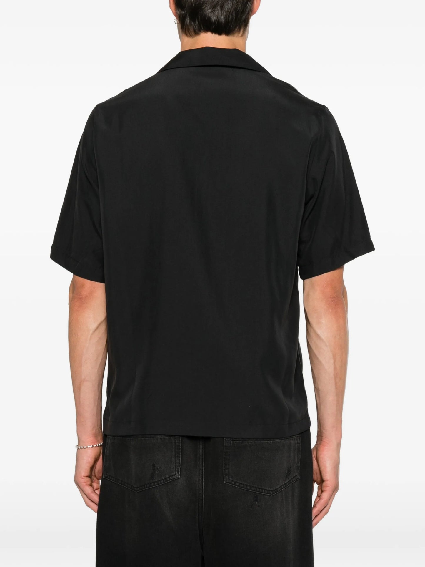 logo-embroidered camp-collar shirt