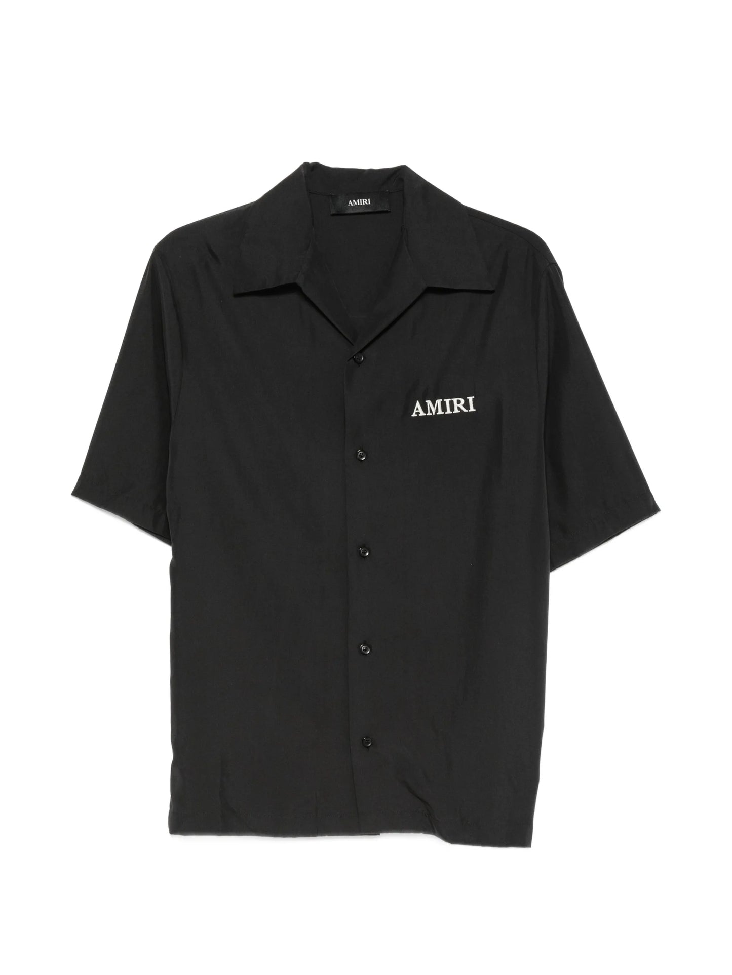 logo-embroidered camp-collar shirt