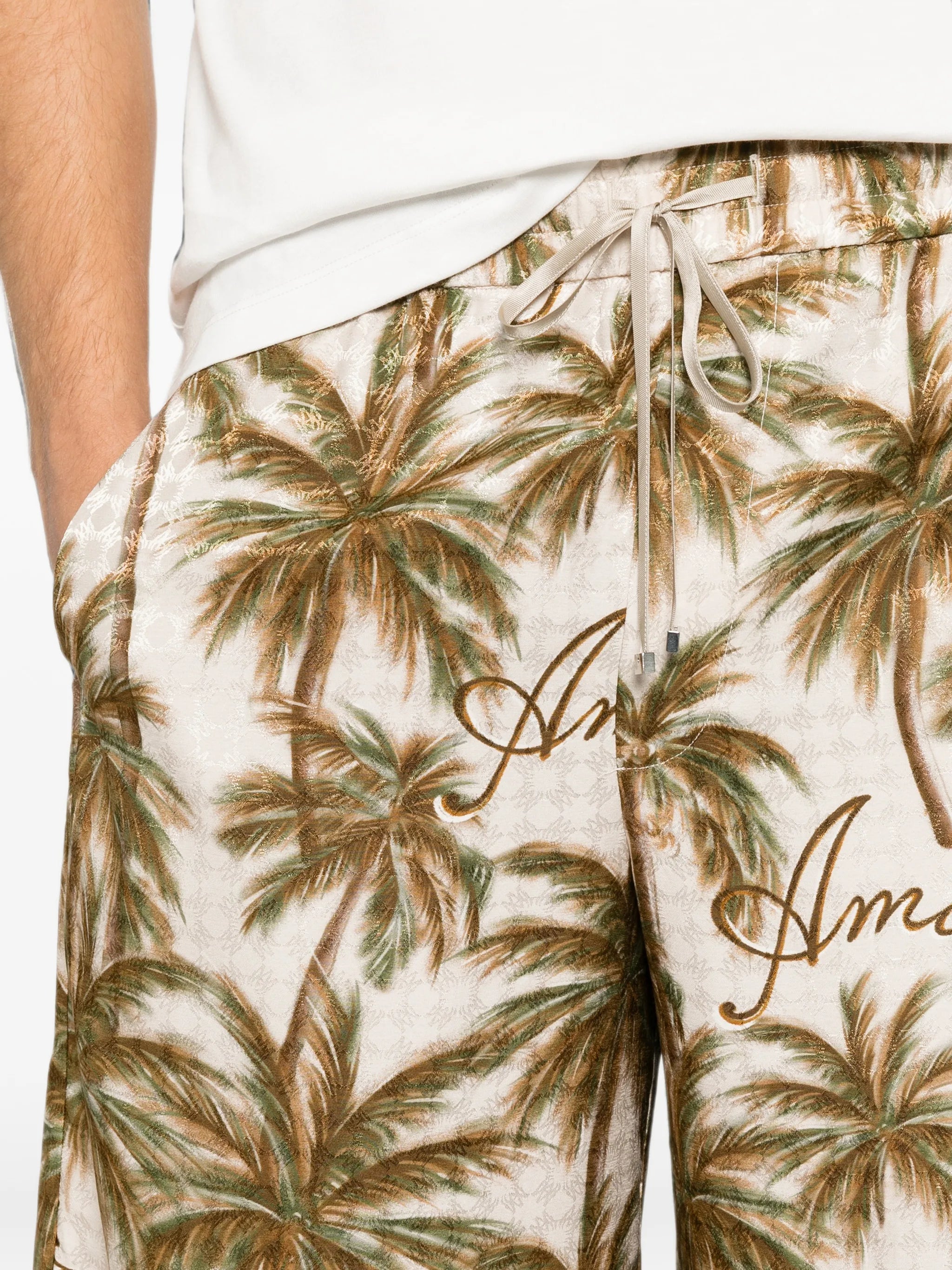 logo-print shorts
