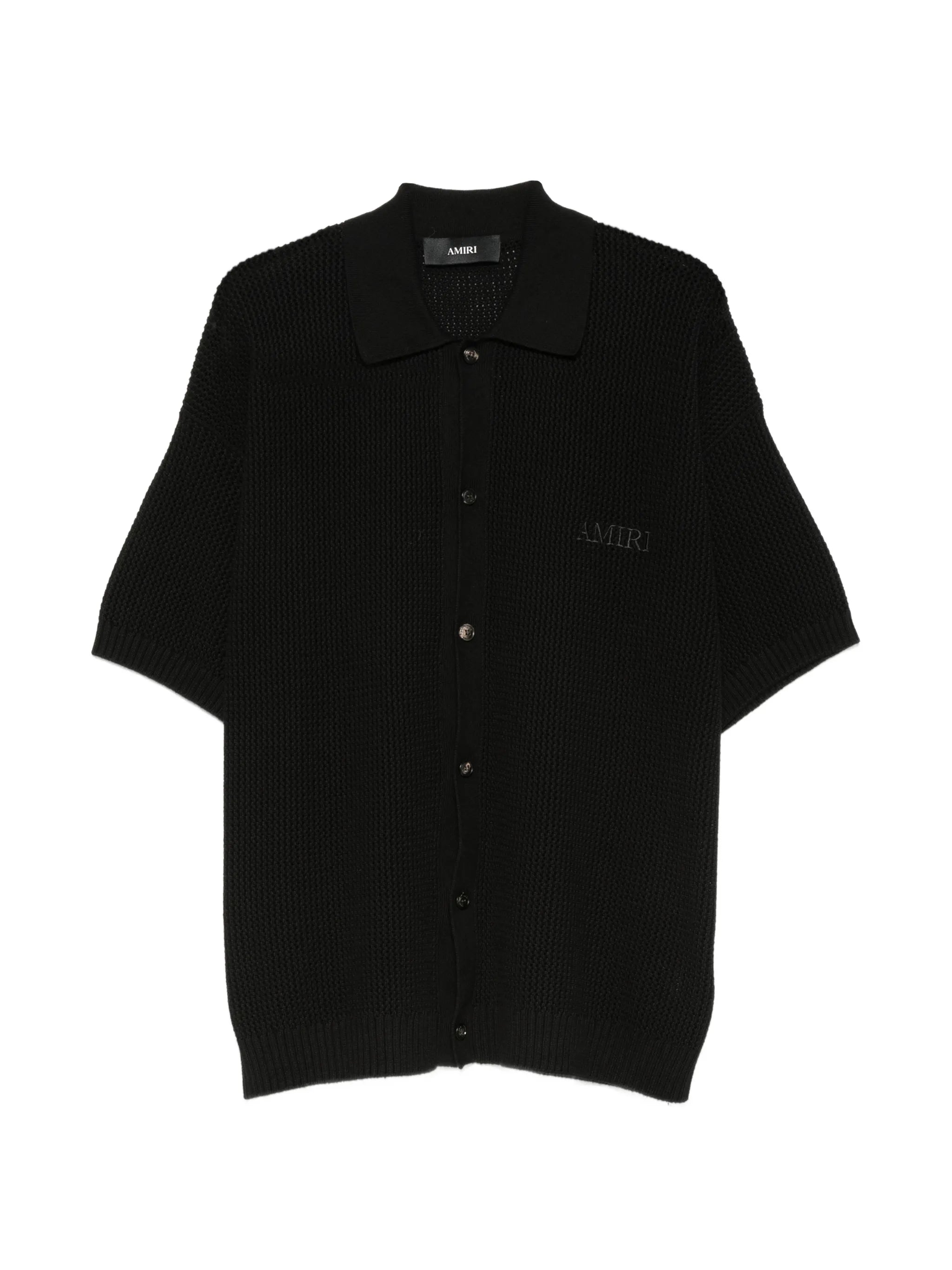 crochet short-sleeve shirt