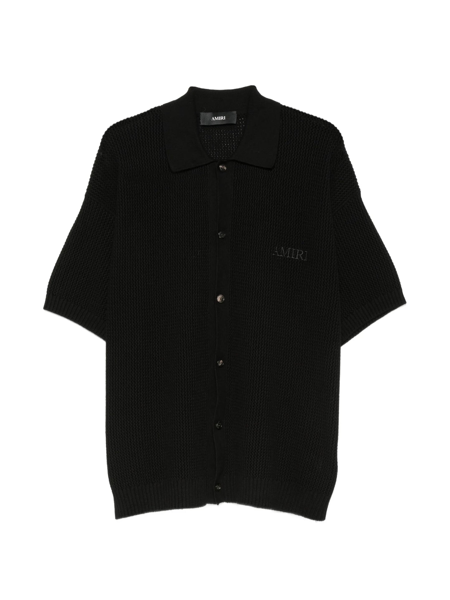 crochet short-sleeve shirt