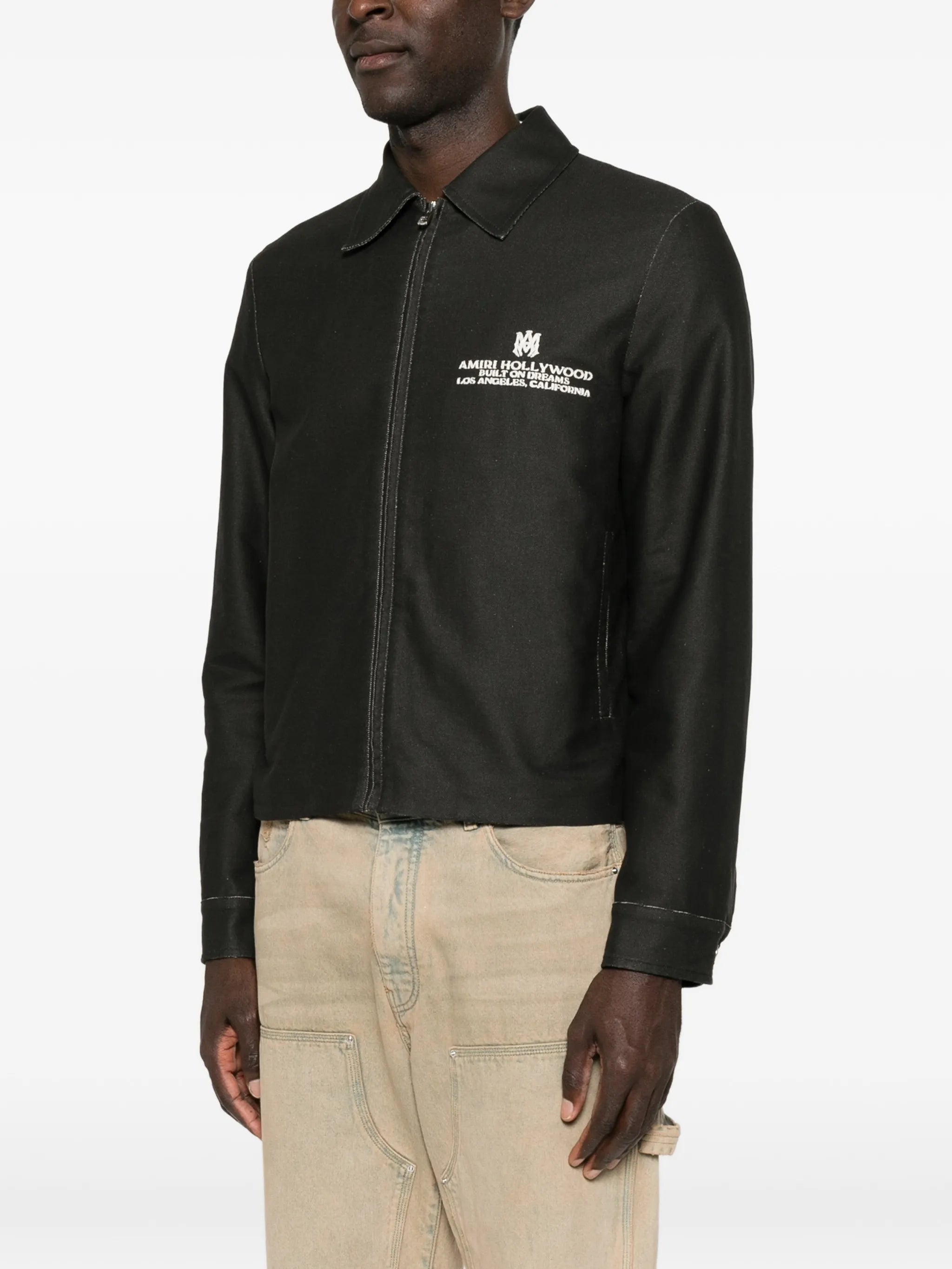 logo-print overshirt