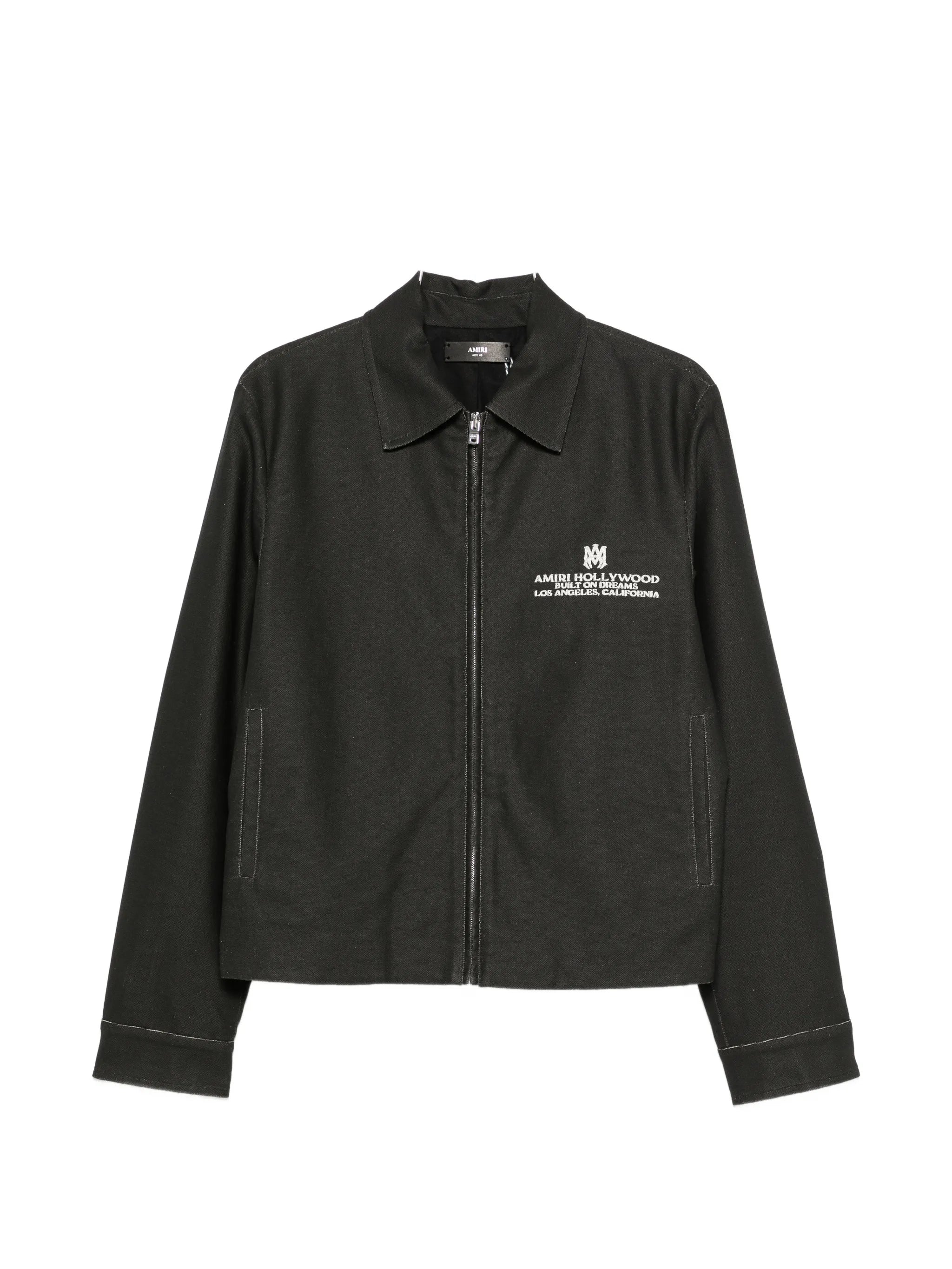 logo-print overshirt