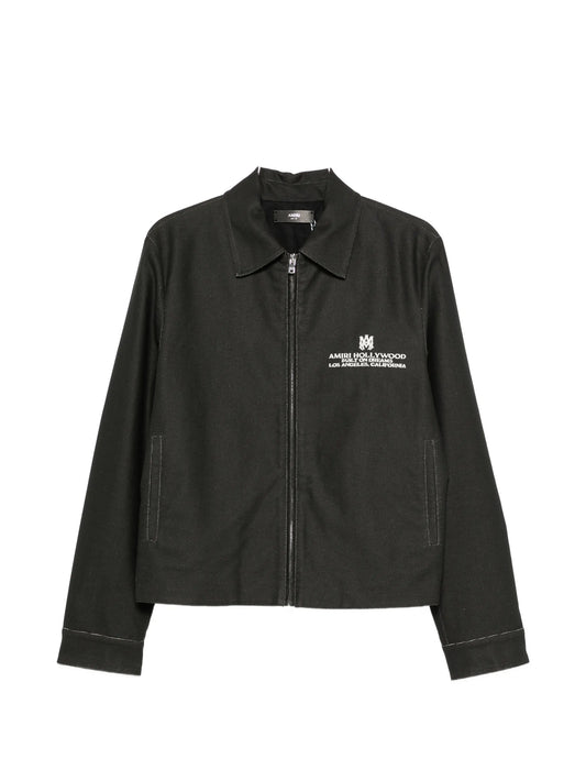 logo-print overshirt