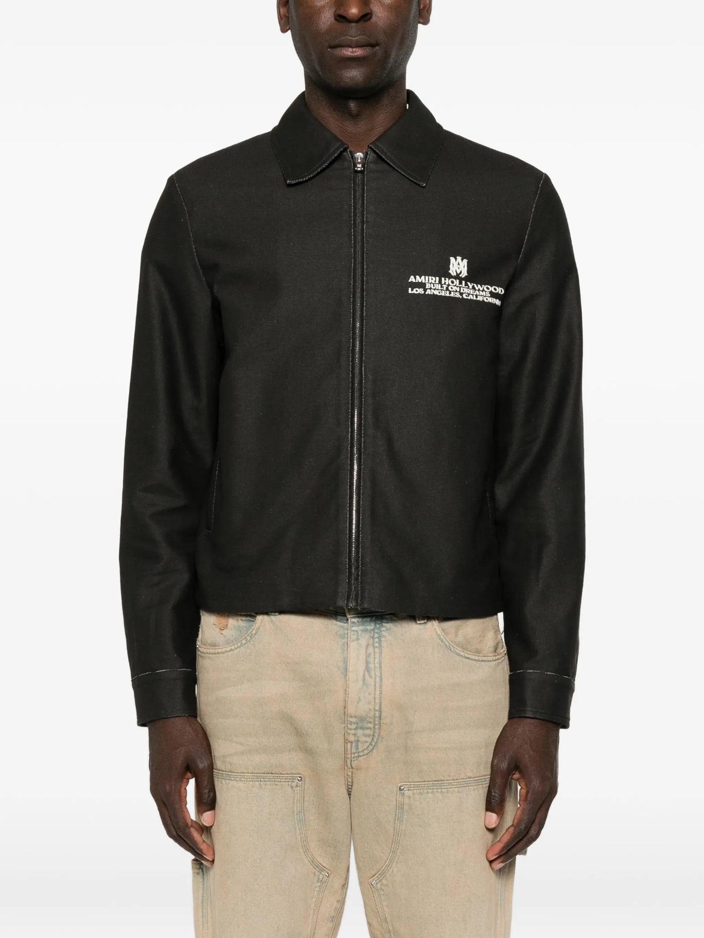 logo-print overshirt