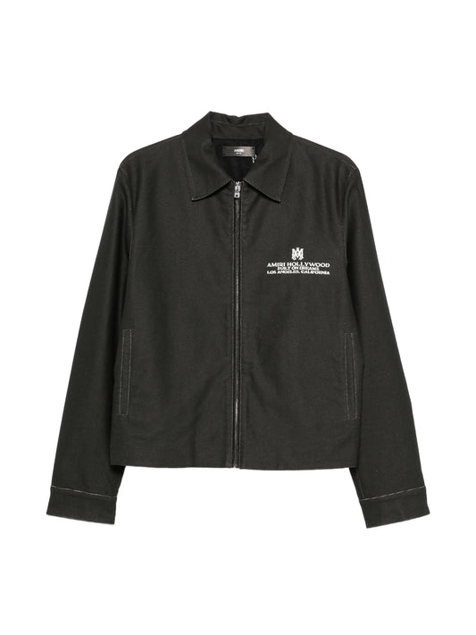 logo-print overshirt