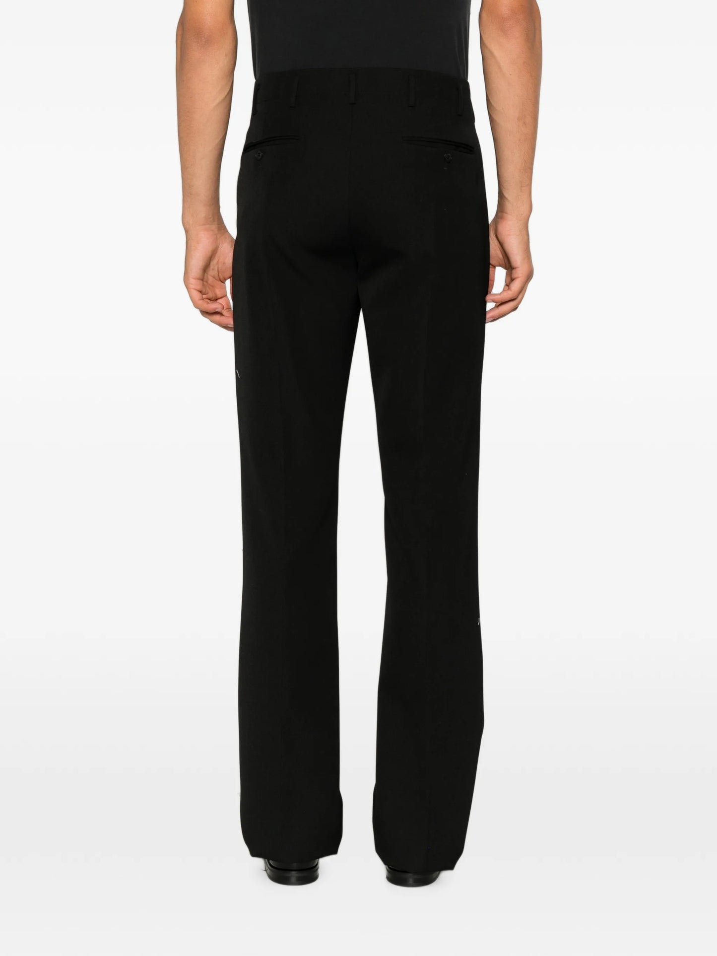 compact-gabardine straight-leg trousers