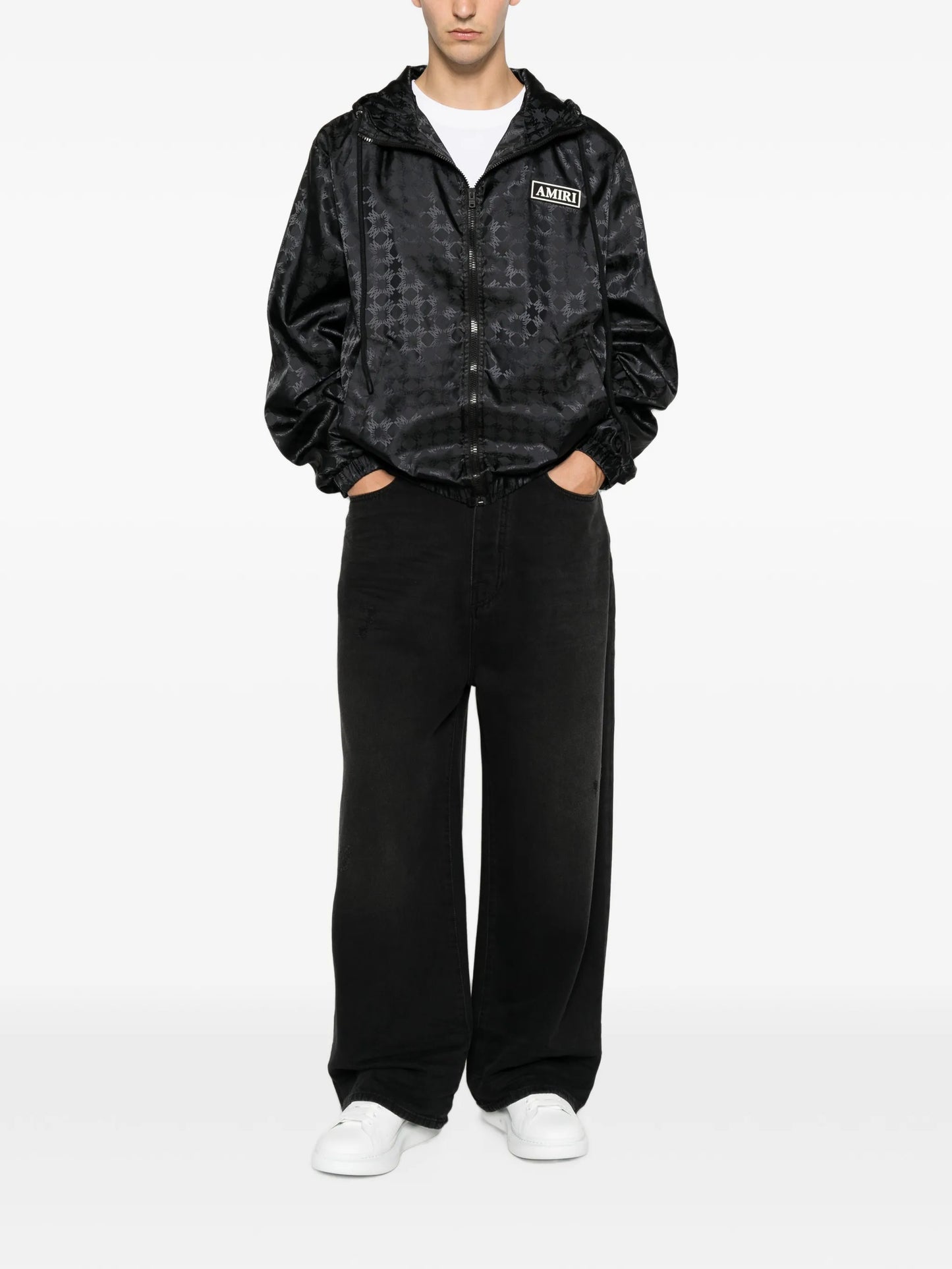 logo-pattern jacket