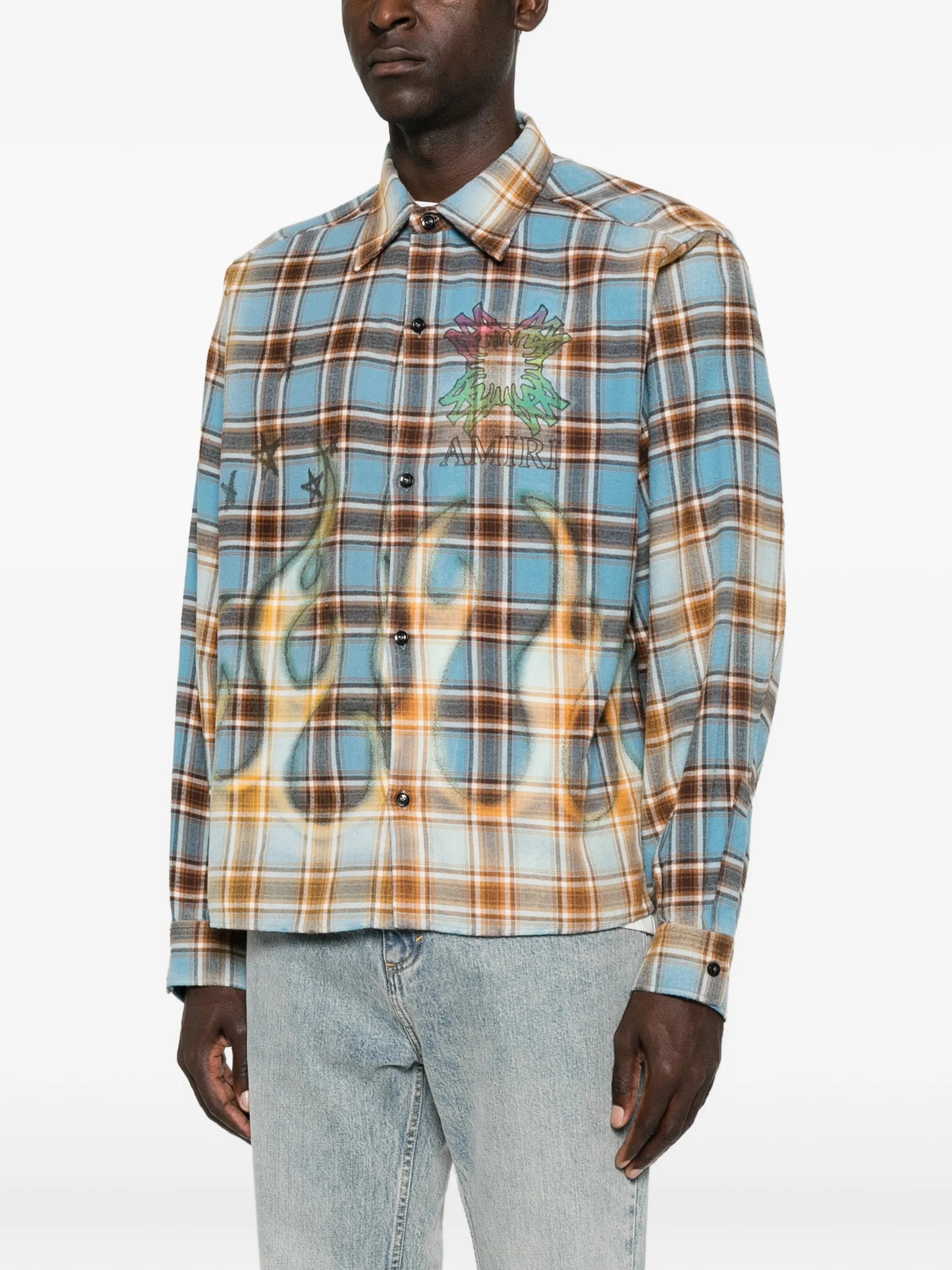 MA Quad flames flannel shirt