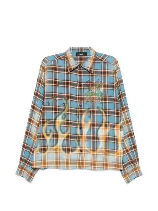 MA Quad flames flannel shirt