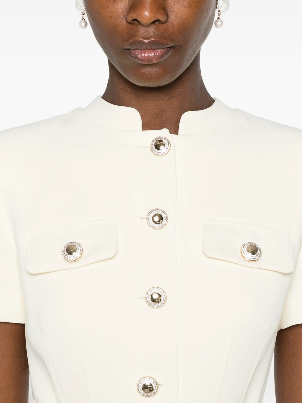 crepe tailored midi dress