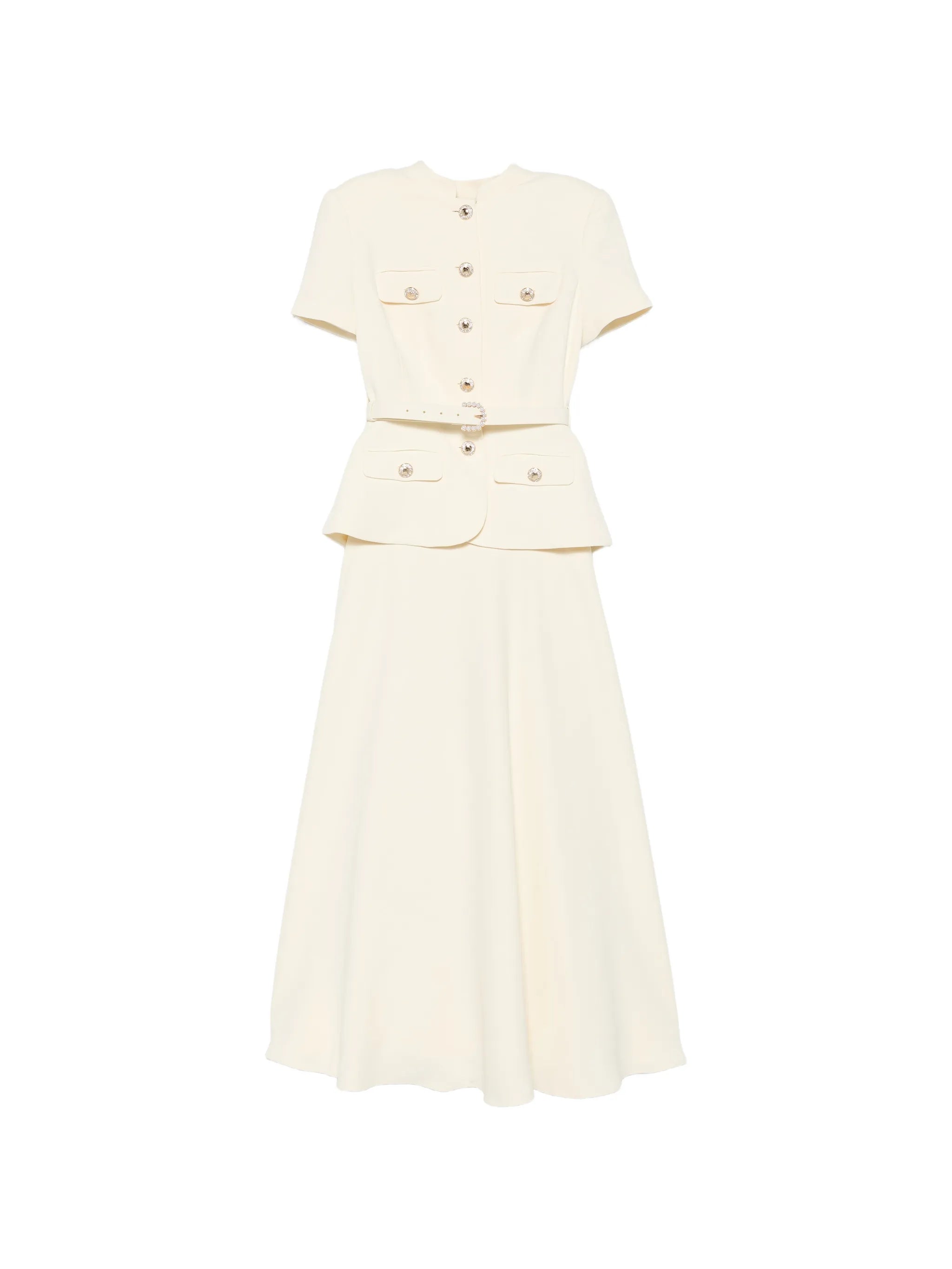 crepe tailored midi dress