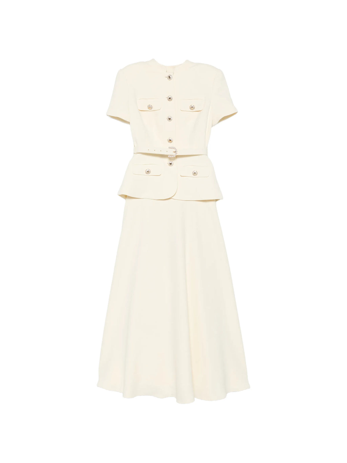 crepe tailored midi dress