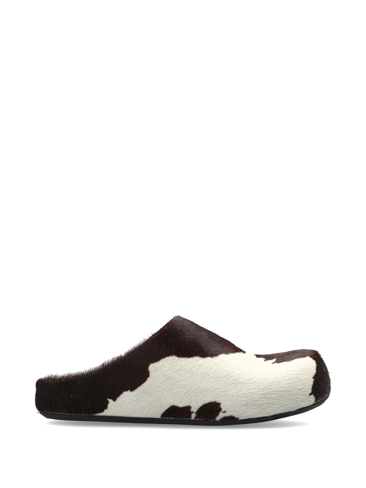 animal-print calf-hair sandals
