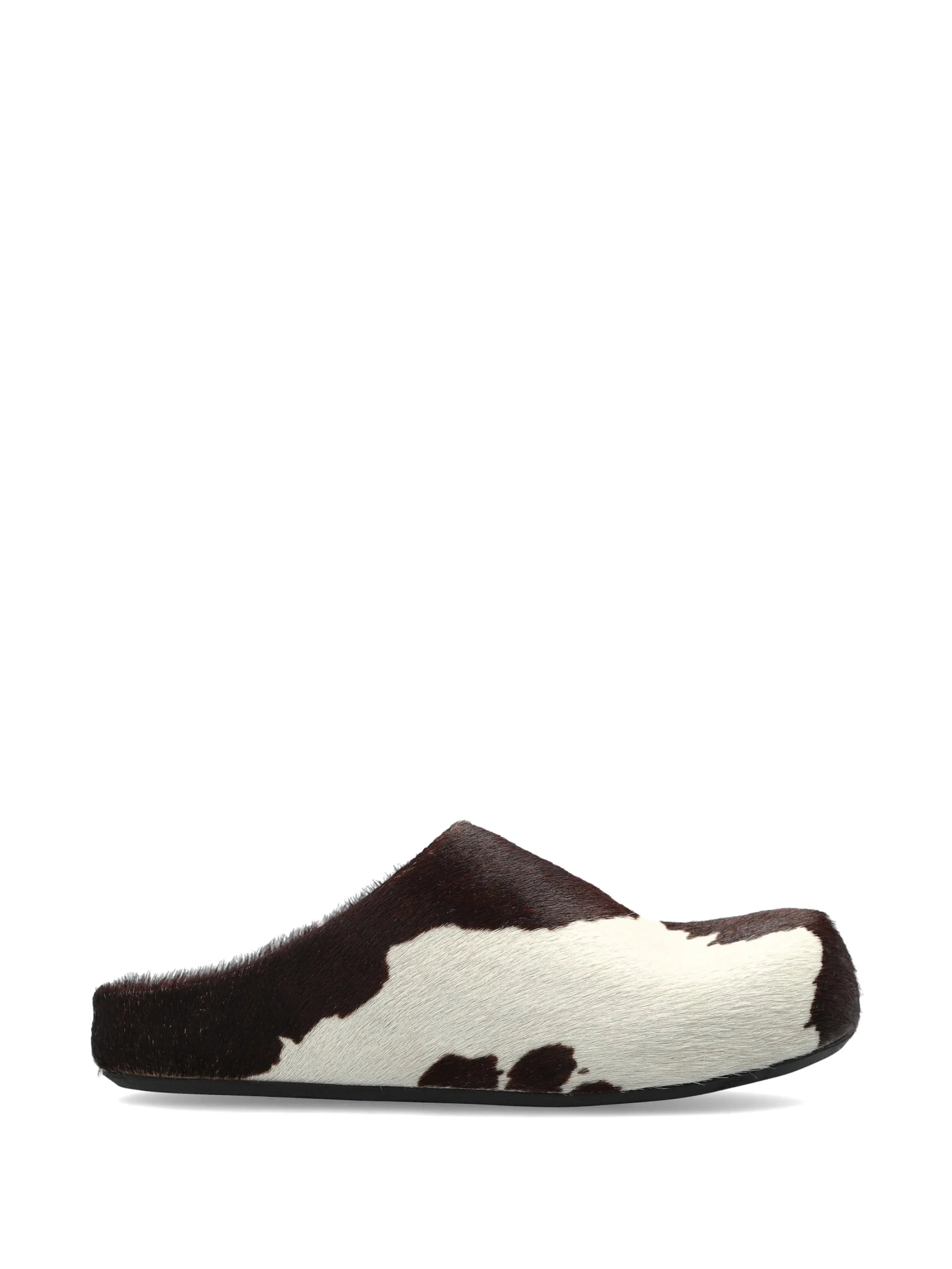 cow-print ponyhair Fussbett sabots