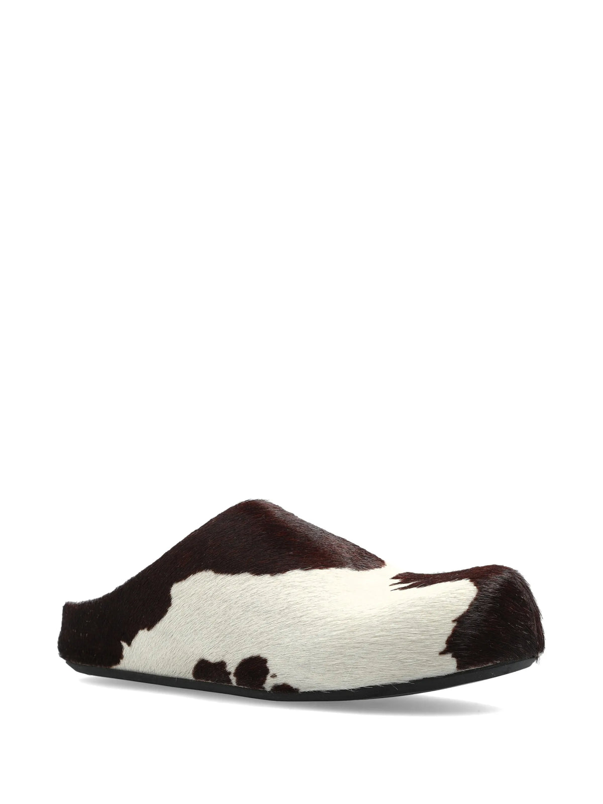 cow-print ponyhair Fussbett sabots