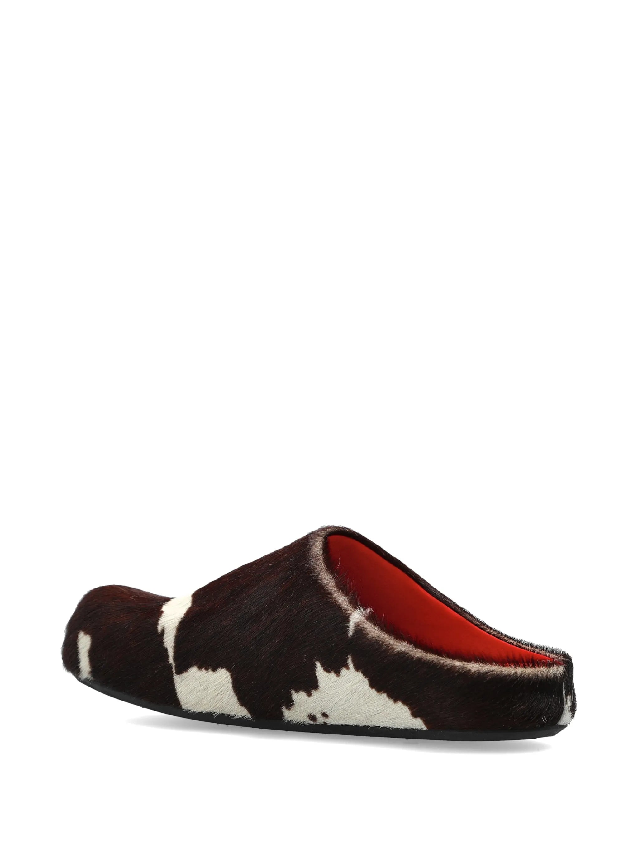 cow-print ponyhair Fussbett sabots