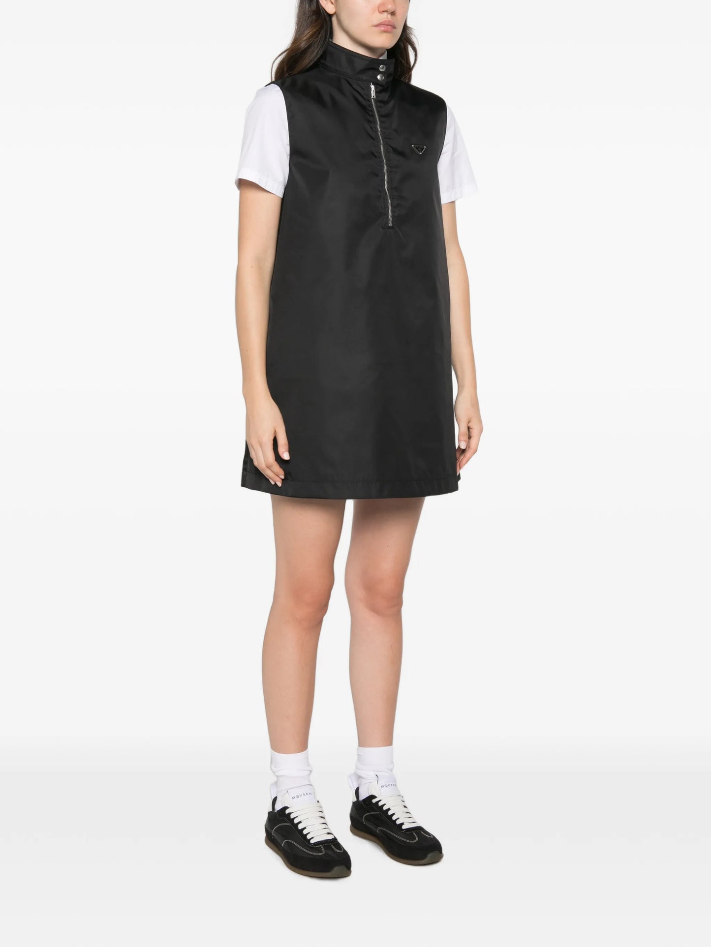 A-line sleeveless mini dress