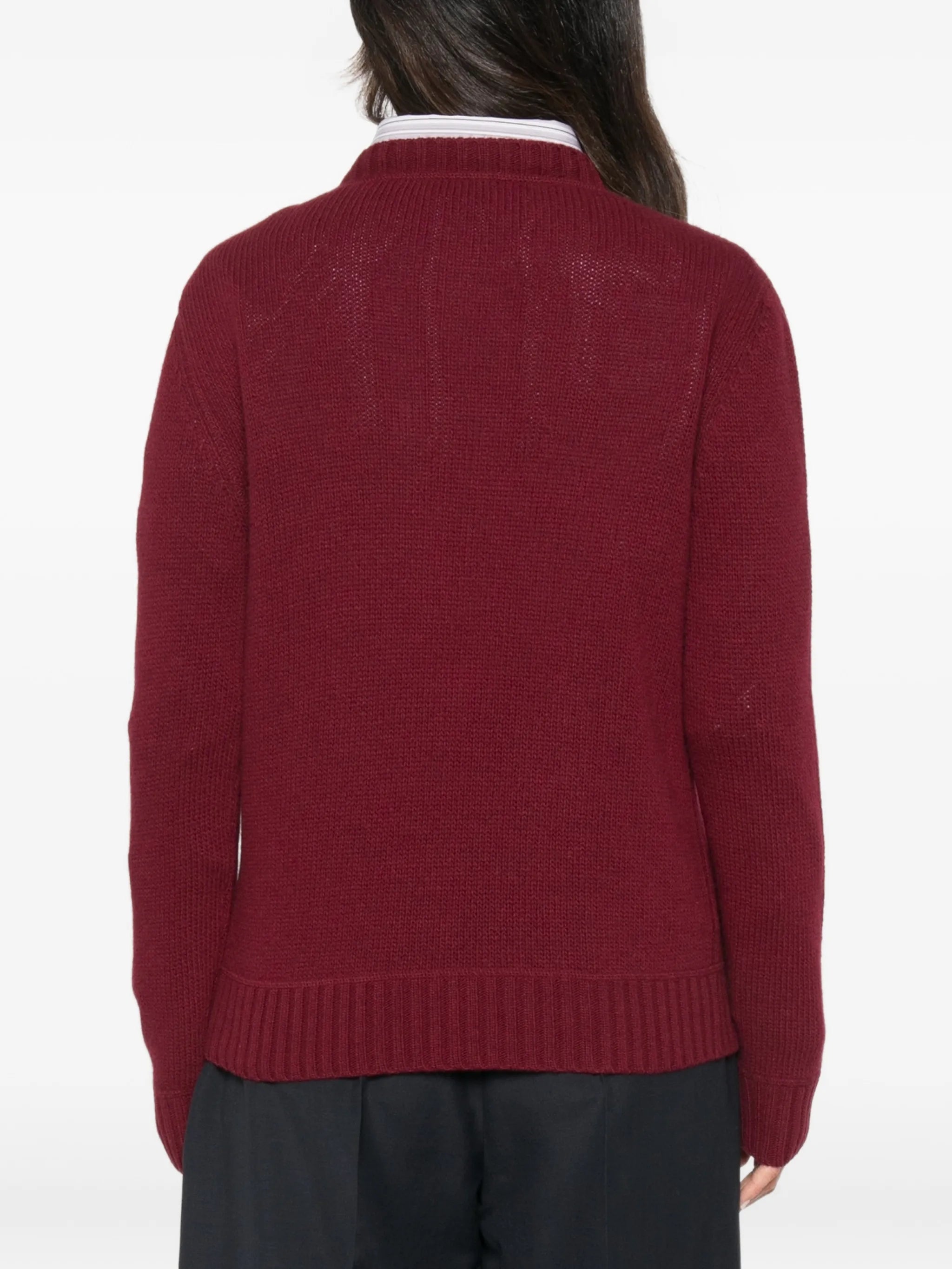 logo-intarsia sweater