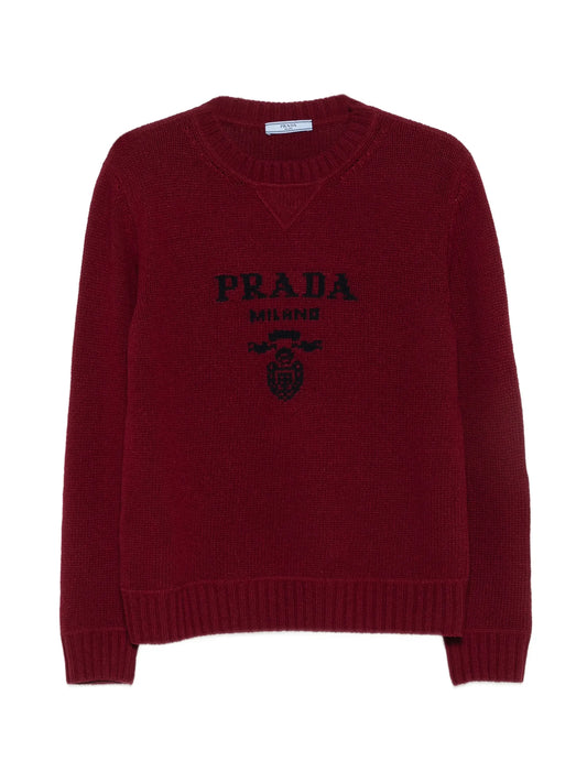 logo-intarsia sweater