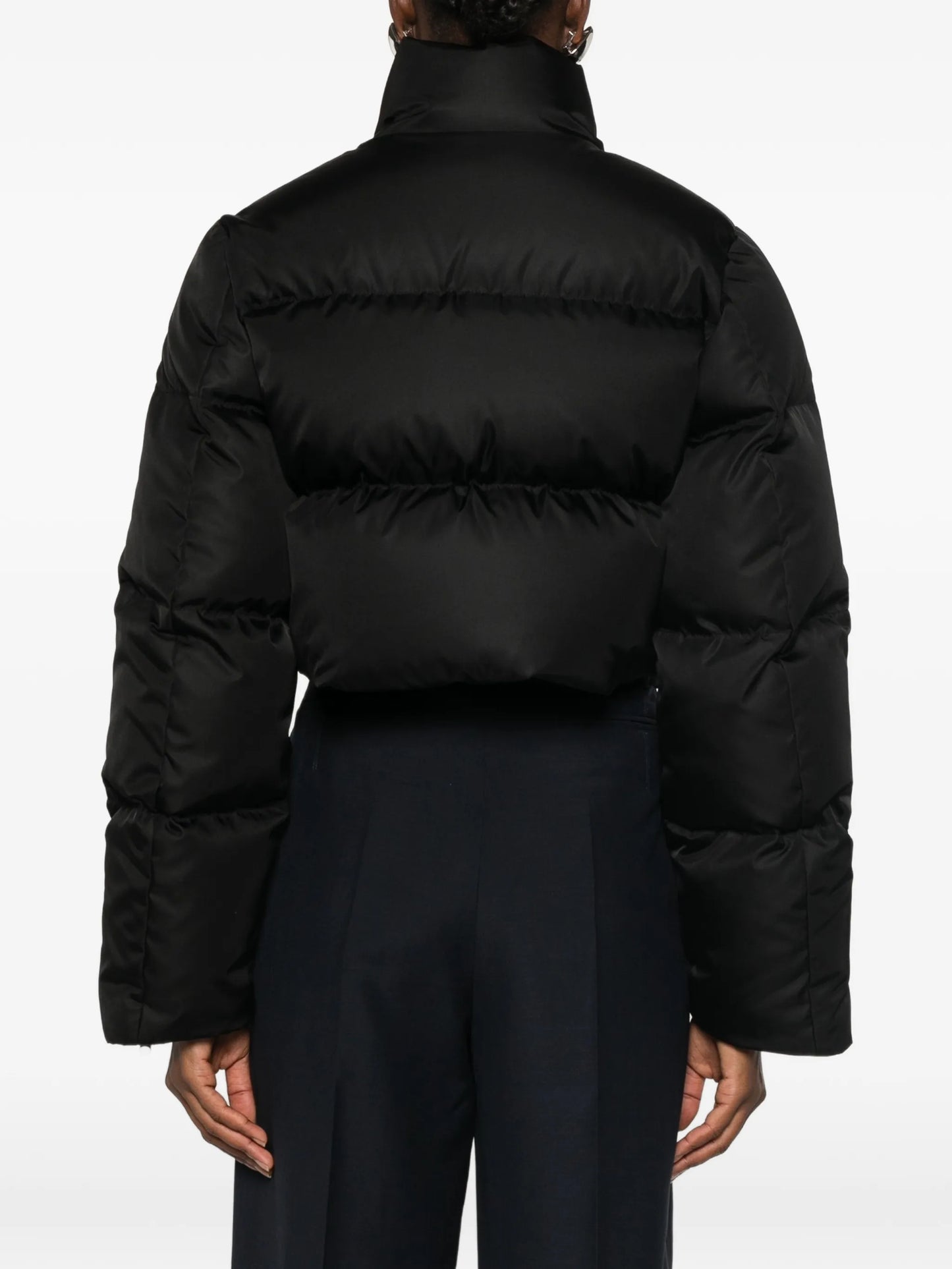 Re-Nylon cropped puffer jacket