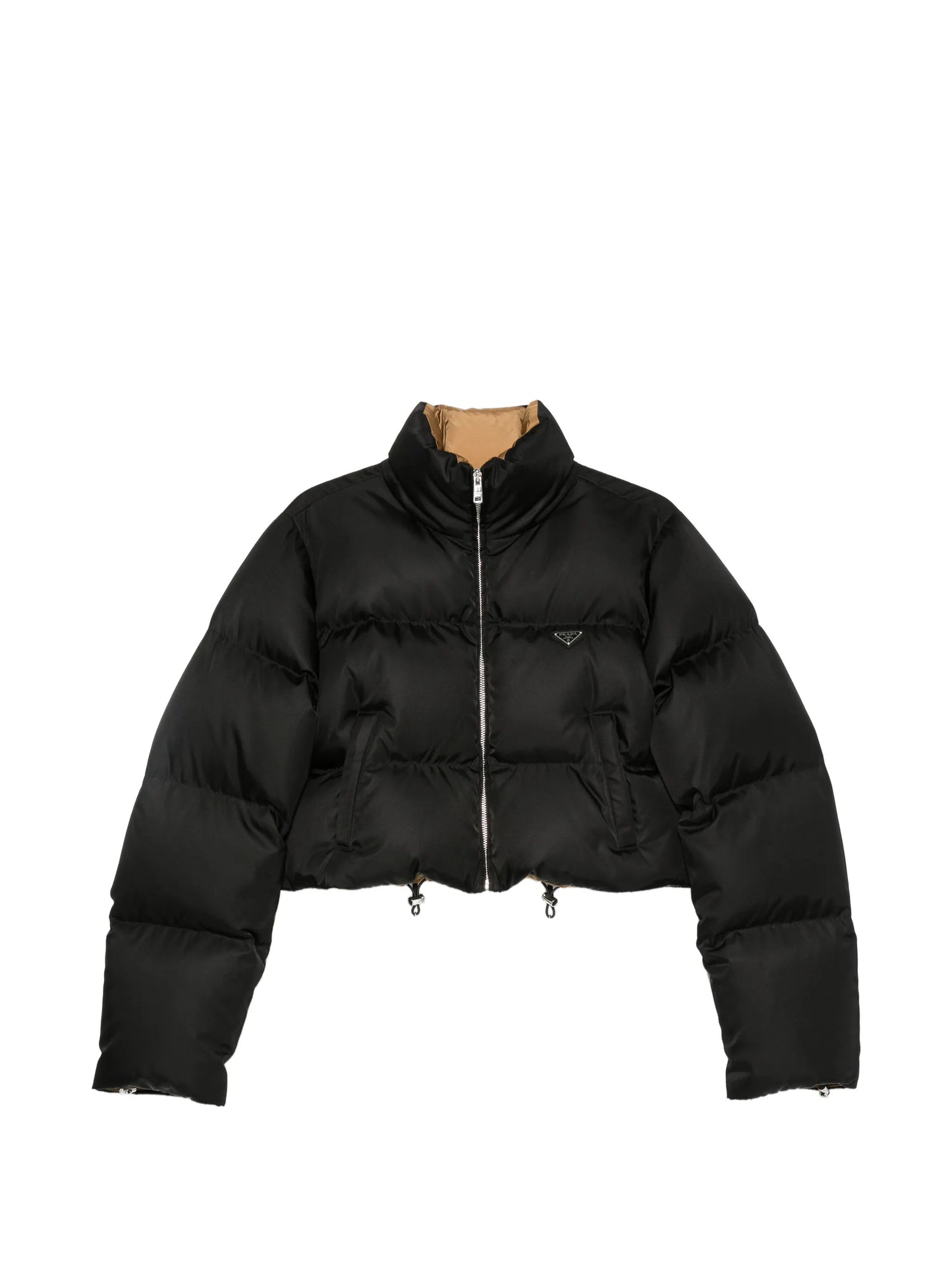 Re-Nylon cropped puffer jacket