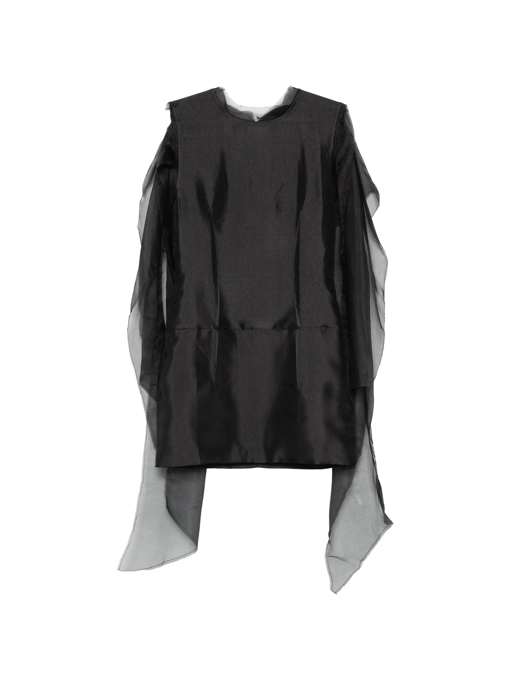 Shift dress black satin
