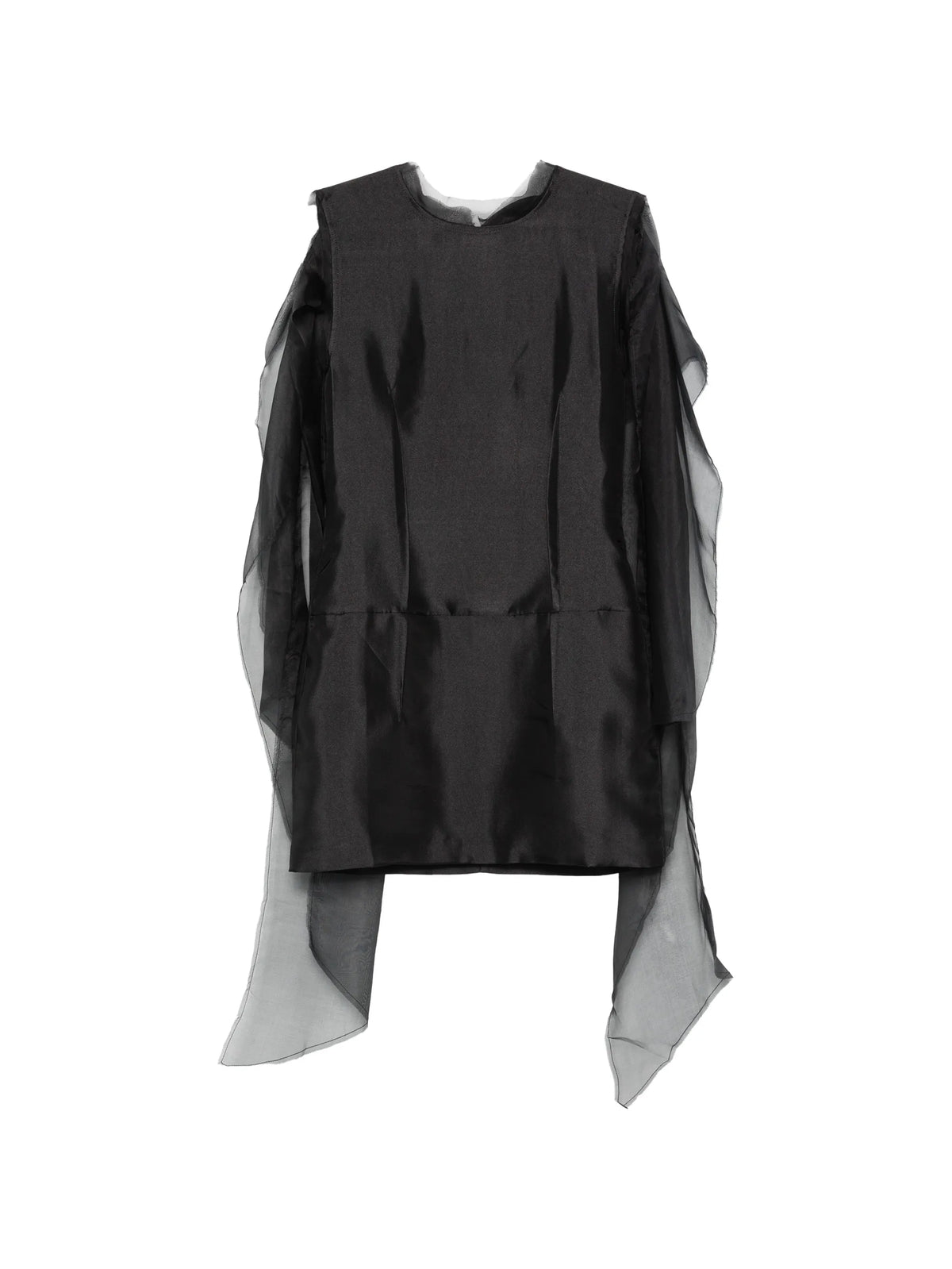 Shift dress black satin