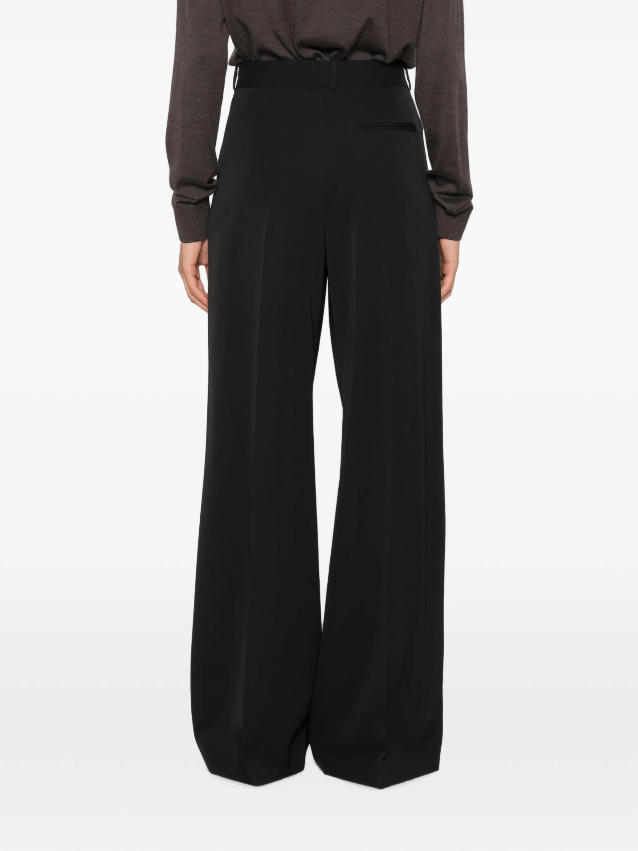 pleated wide-leg trousers