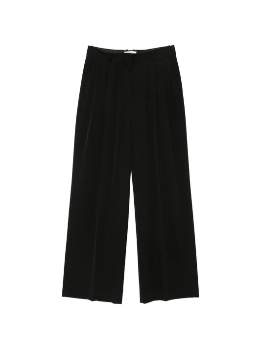 pleated wide-leg trousers