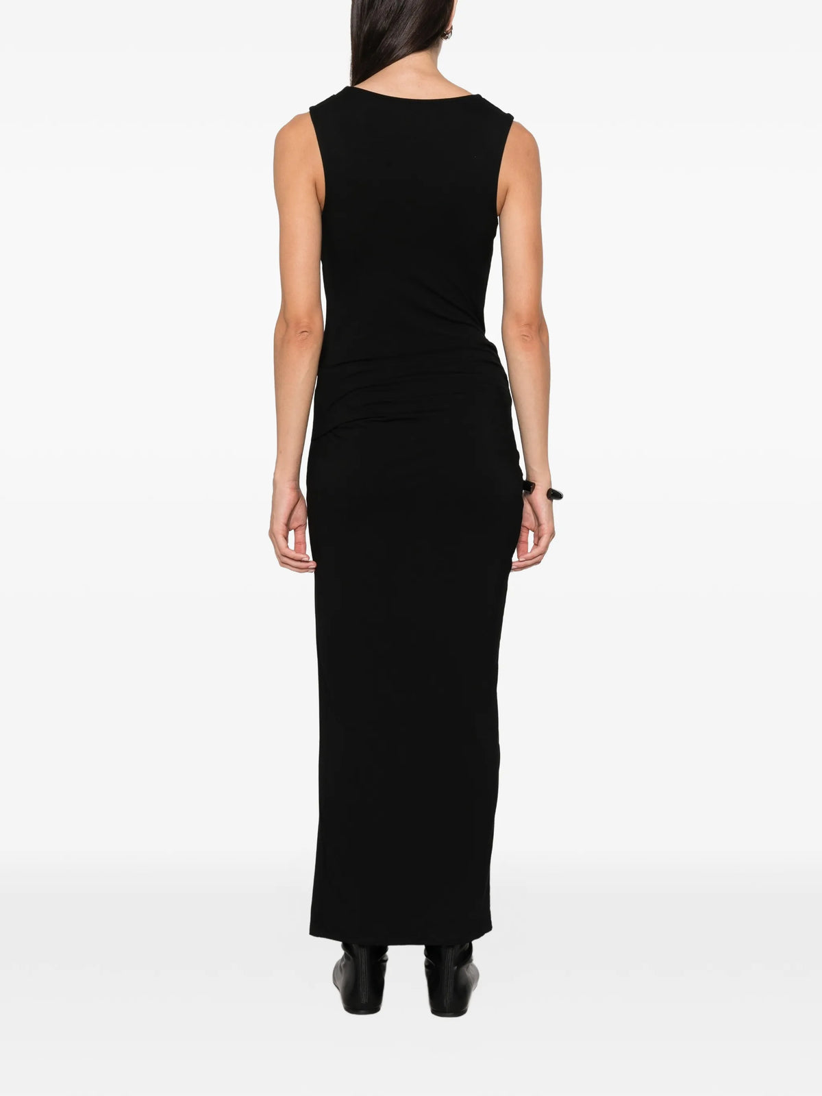 draped sleeveless maxi dress