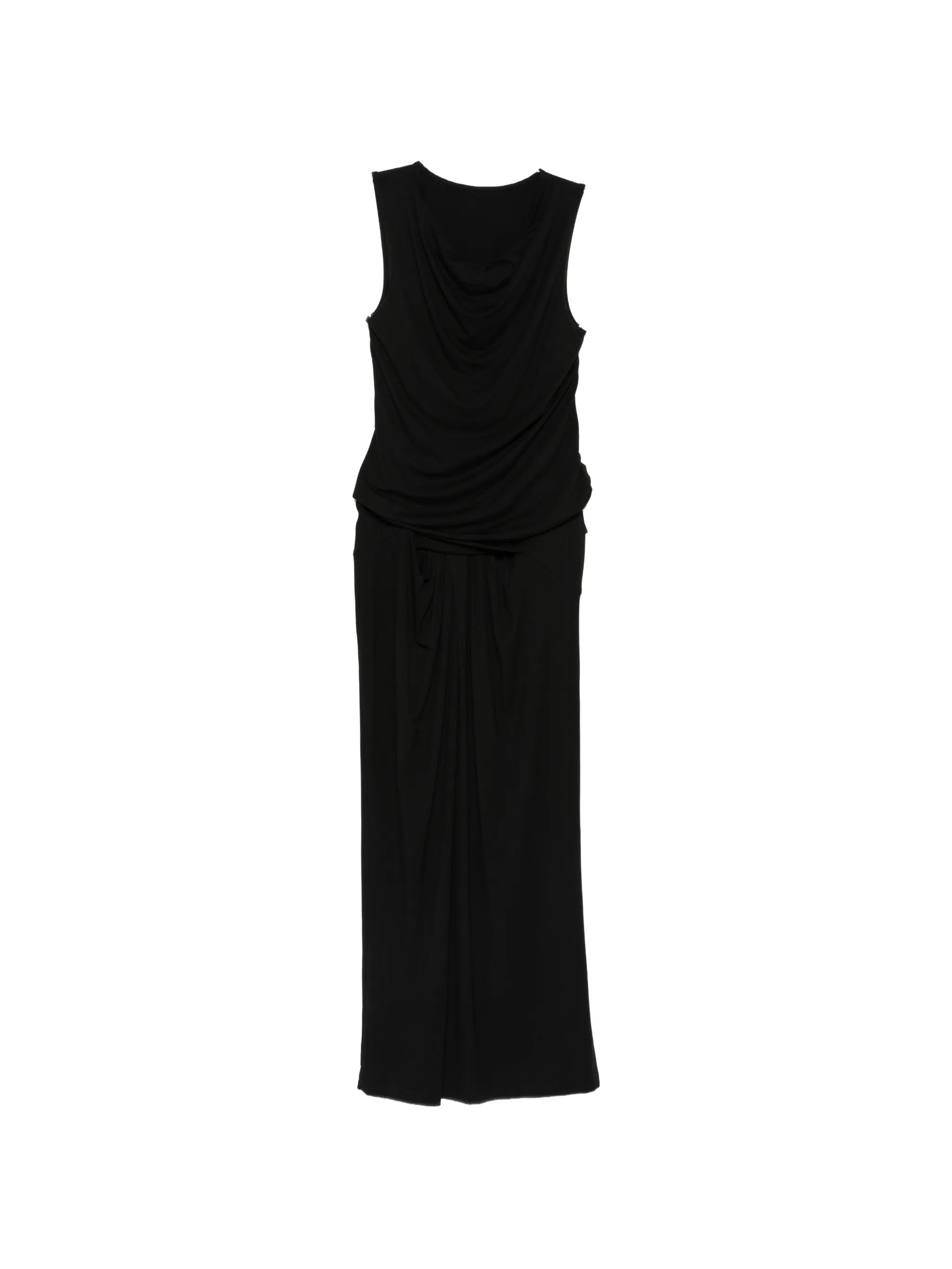 draped sleeveless maxi dress