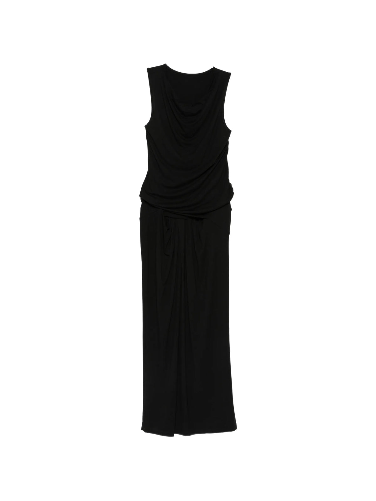 draped sleeveless maxi dress