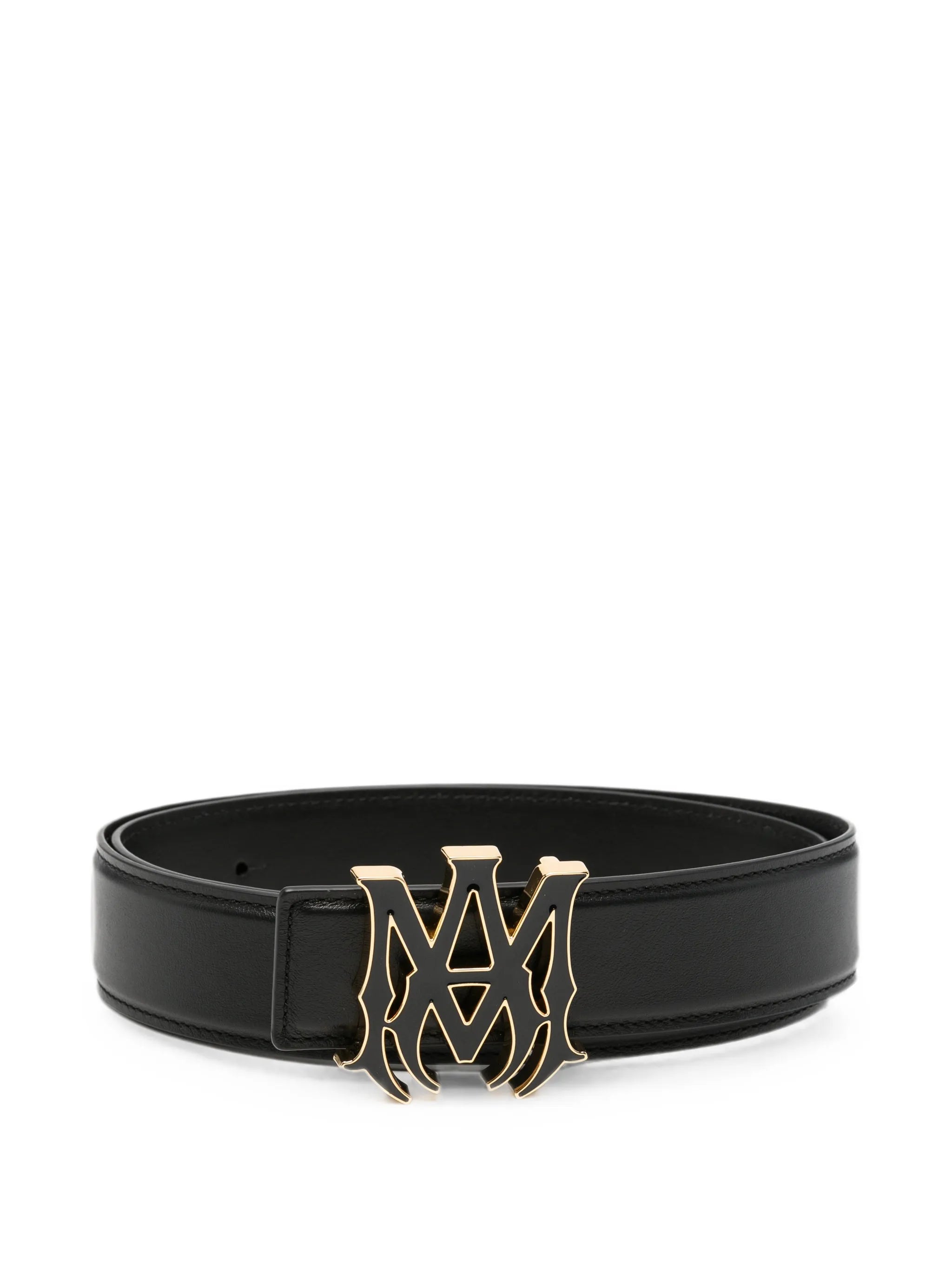 logo leather belt