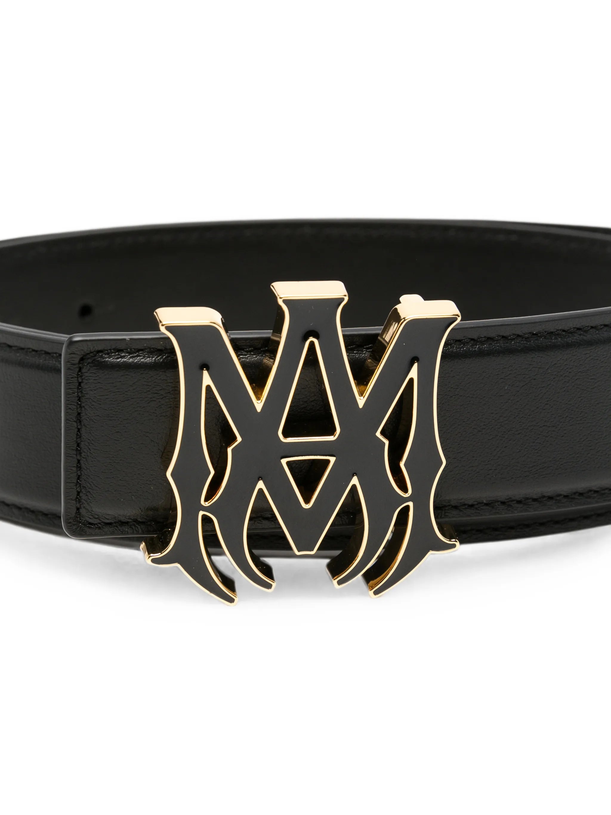 logo leather belt