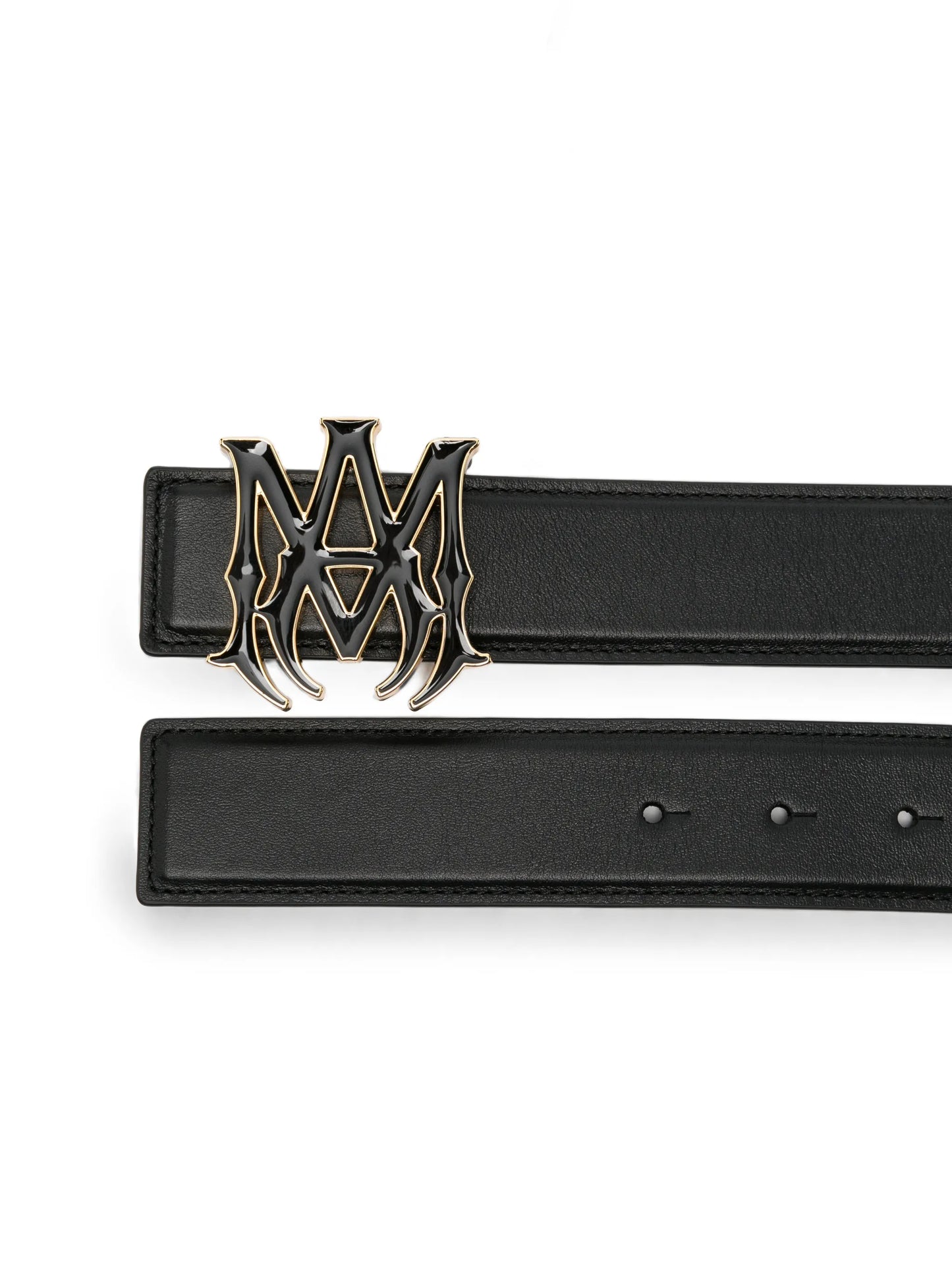 logo leather belt