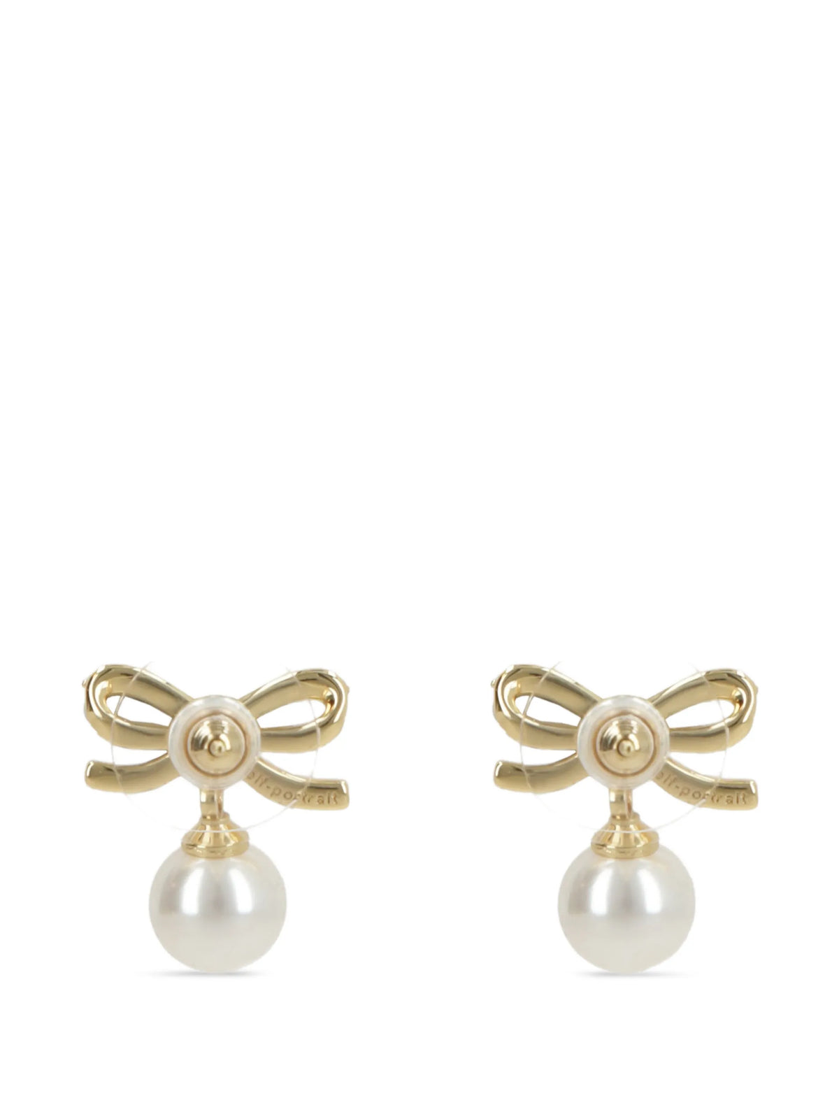 bow pearl earrings