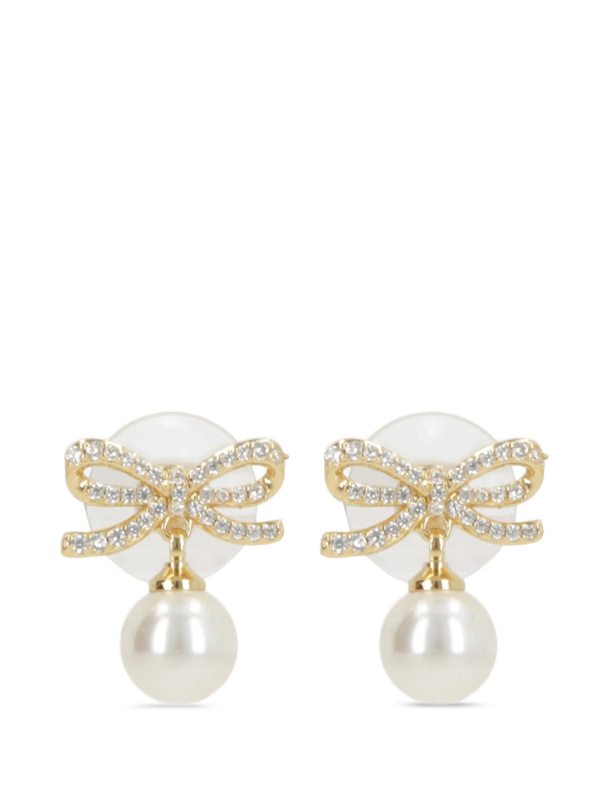 bow pearl earrings
