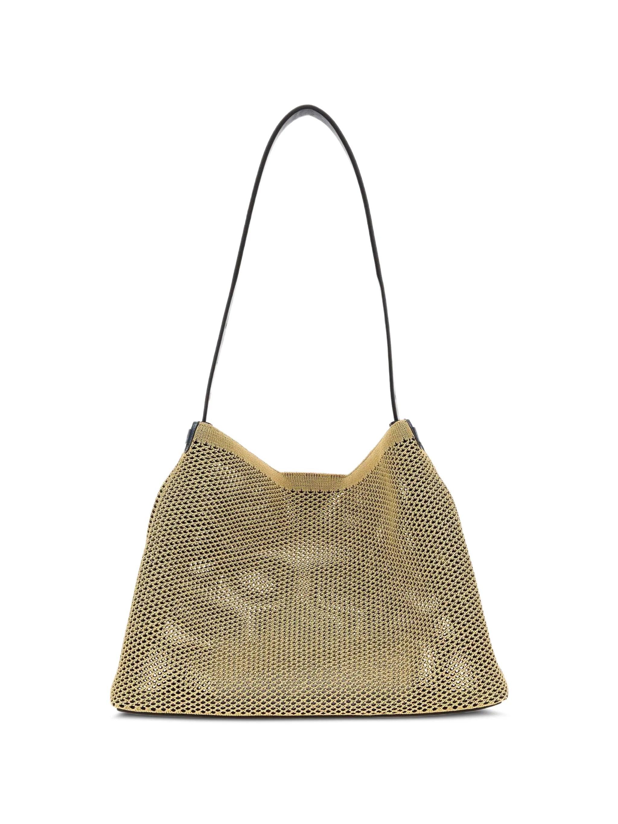 large logo-embroidered shoulder bag