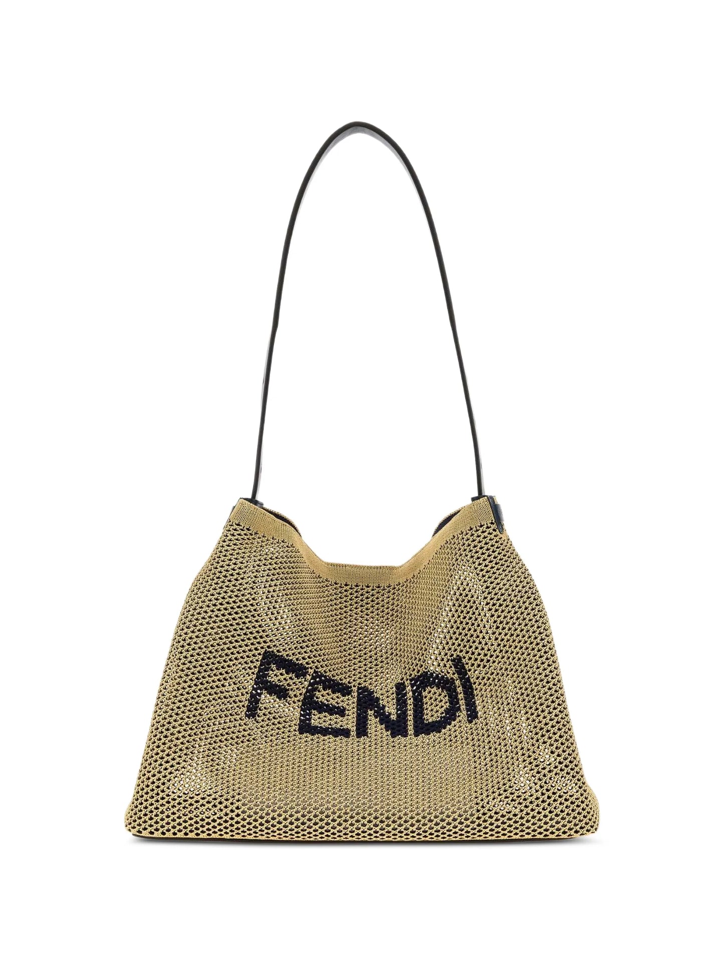 large logo-embroidered shoulder bag