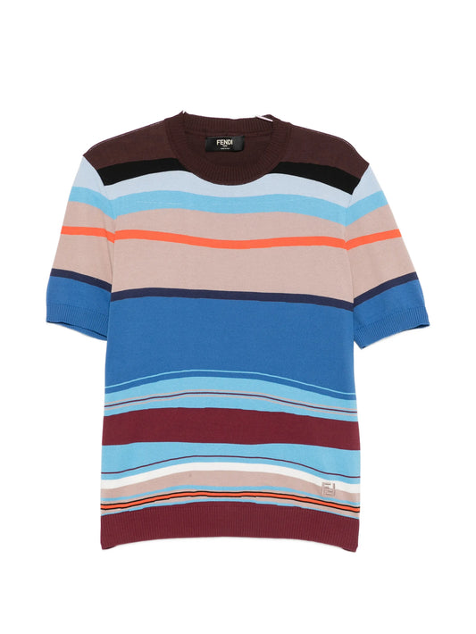 striped short-sleeve top
