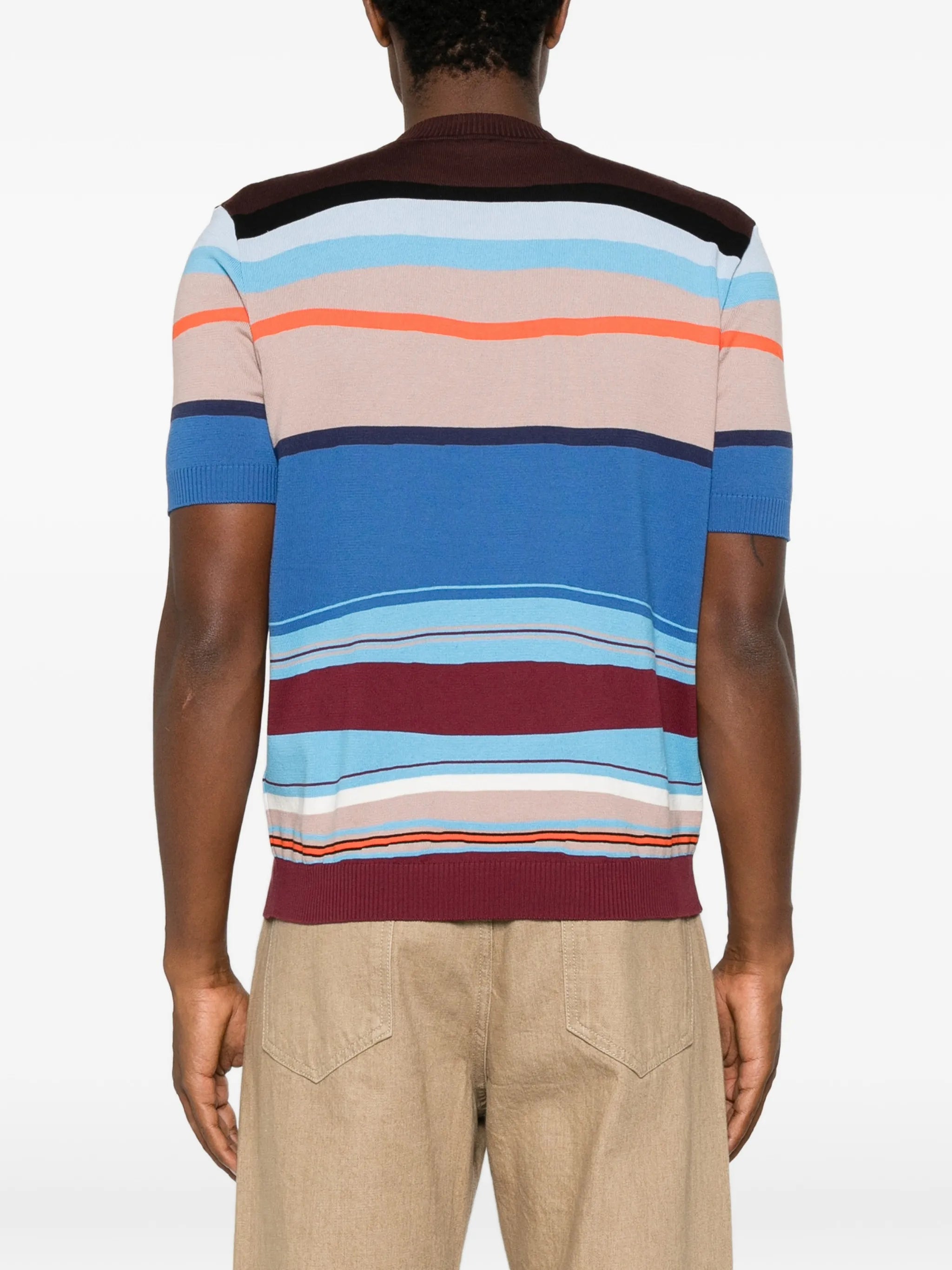 striped short-sleeve top